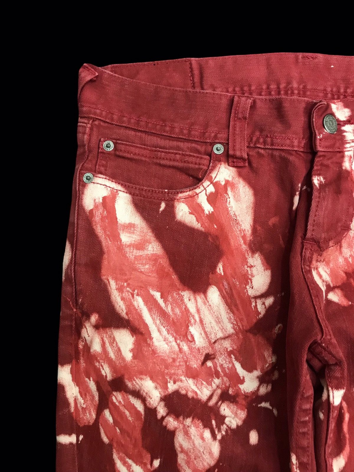 Tornado Mart 💥ARCHIVAL FLARE💥TORNADO MART ROSE EMBROIDERY DENIM F413 Size US 31 - 5 Thumbnail