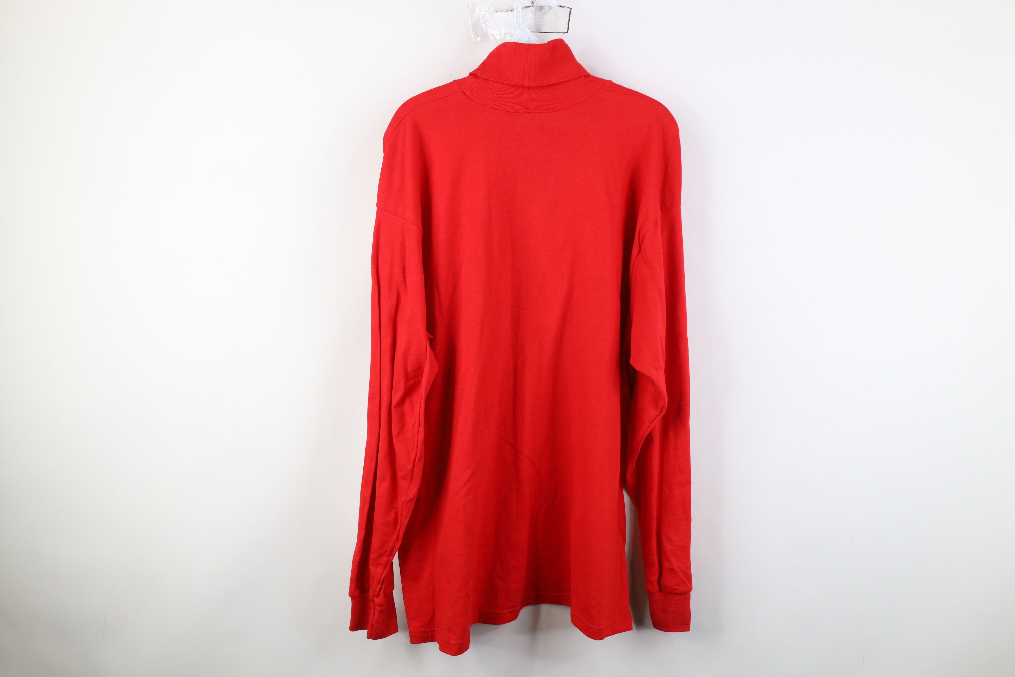 Vintage Vintage 90s Hockey Long Sleeve Turtleneck T-Shirt Red Size US XL / EU 56 / 4 - 9 Thumbnail