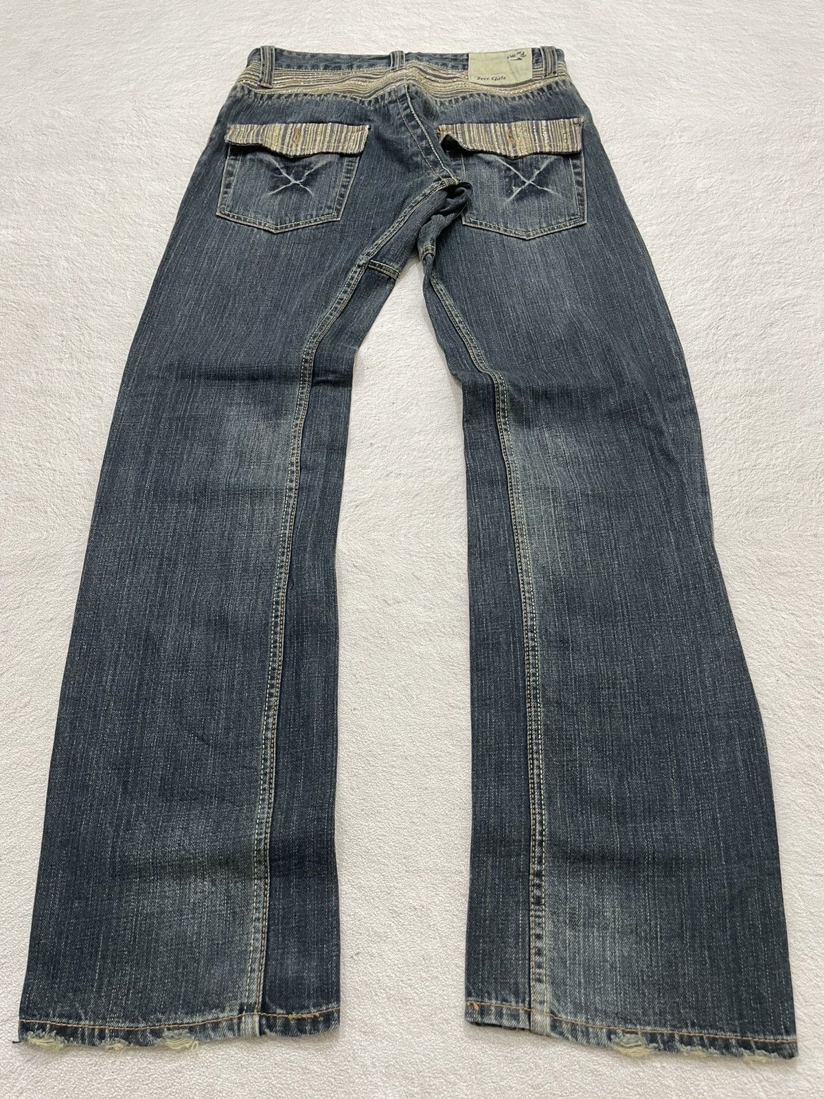 Japanese Brand 2000s Hand Tailored Denim Mudwash Details Pocket Y2K Size US 31 - 2 Thumbnail
