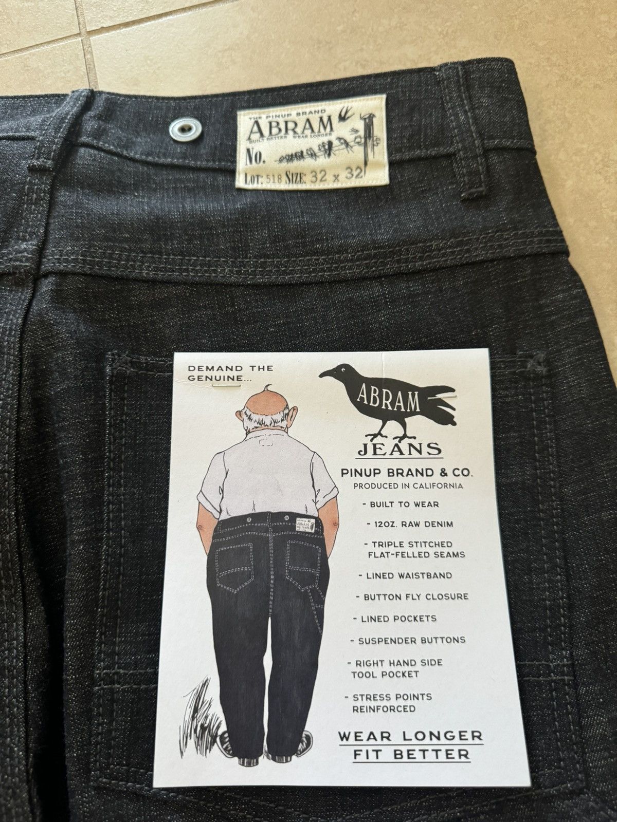 Other Pinup Rags Frisko Jeans Selvedge Black - Yuremane Iongaf