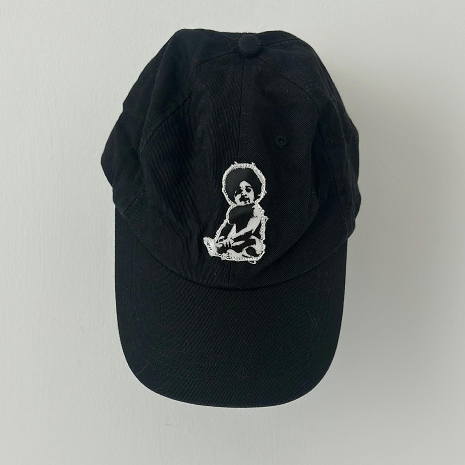 Designer Black Graphic Baseball Cap Size ONE SIZE - 1 Thumbnail