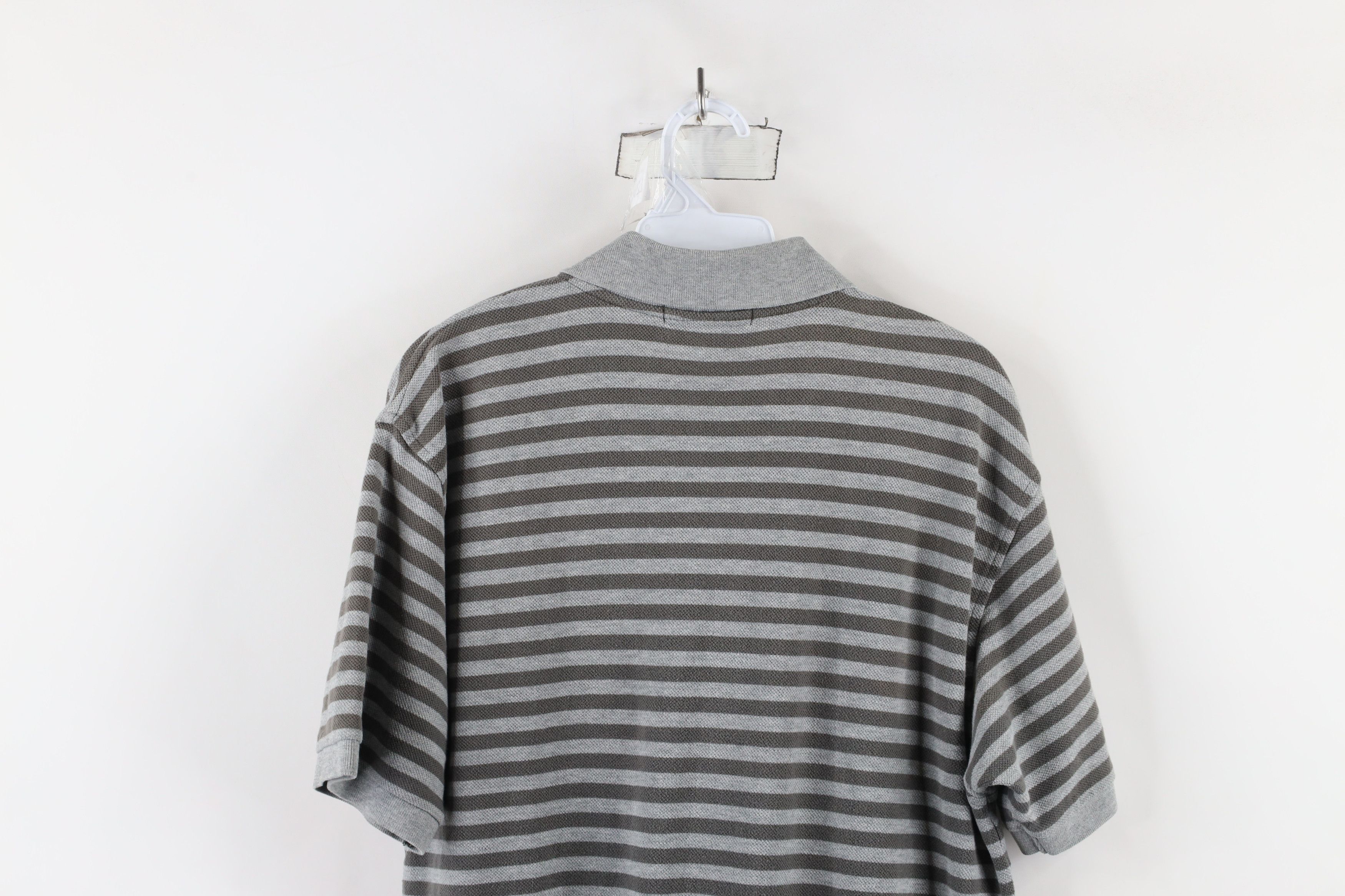 J.Crew × Vintage Vintage 90s J Crew Striped Short Sleeve Polo Shirt Cotton Size US M / EU 48-50 / 2 - 9 Thumbnail