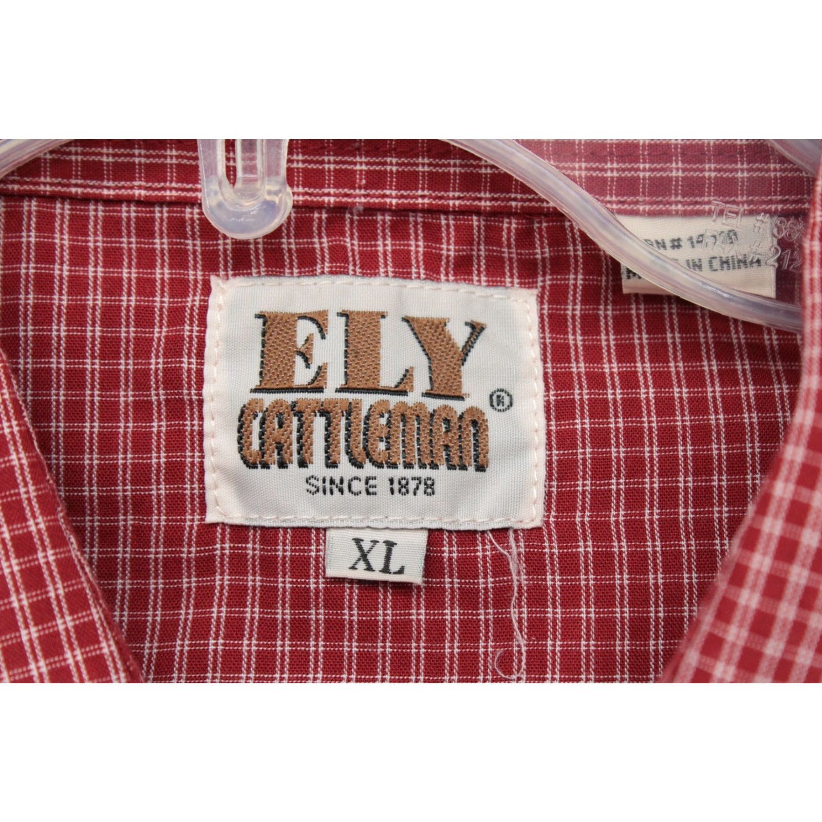Vintage VINTAGE Ely Cattleman Shirt Men’s XL Red Checks Short Sleeve Pearl Snap Cowboy Size US XL / EU 56 / 4 - 6 Thumbnail