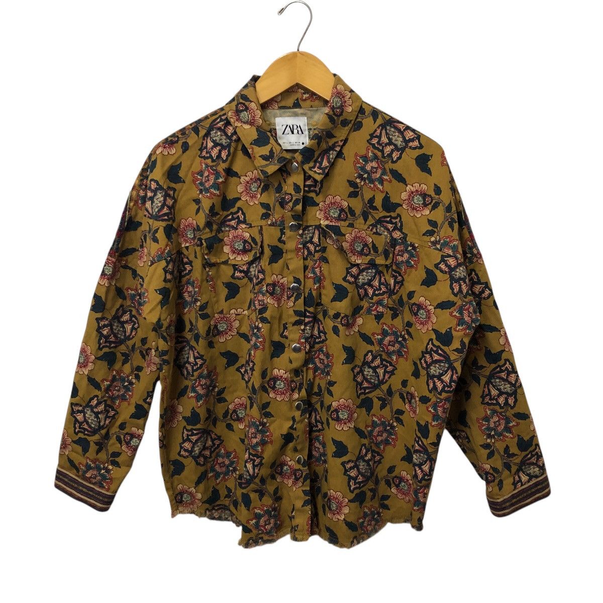Zara Vintage Zara Button Ups Fullprint Jacket Size XXL / US 16-18 / IT 52-54 - 1 Thumbnail