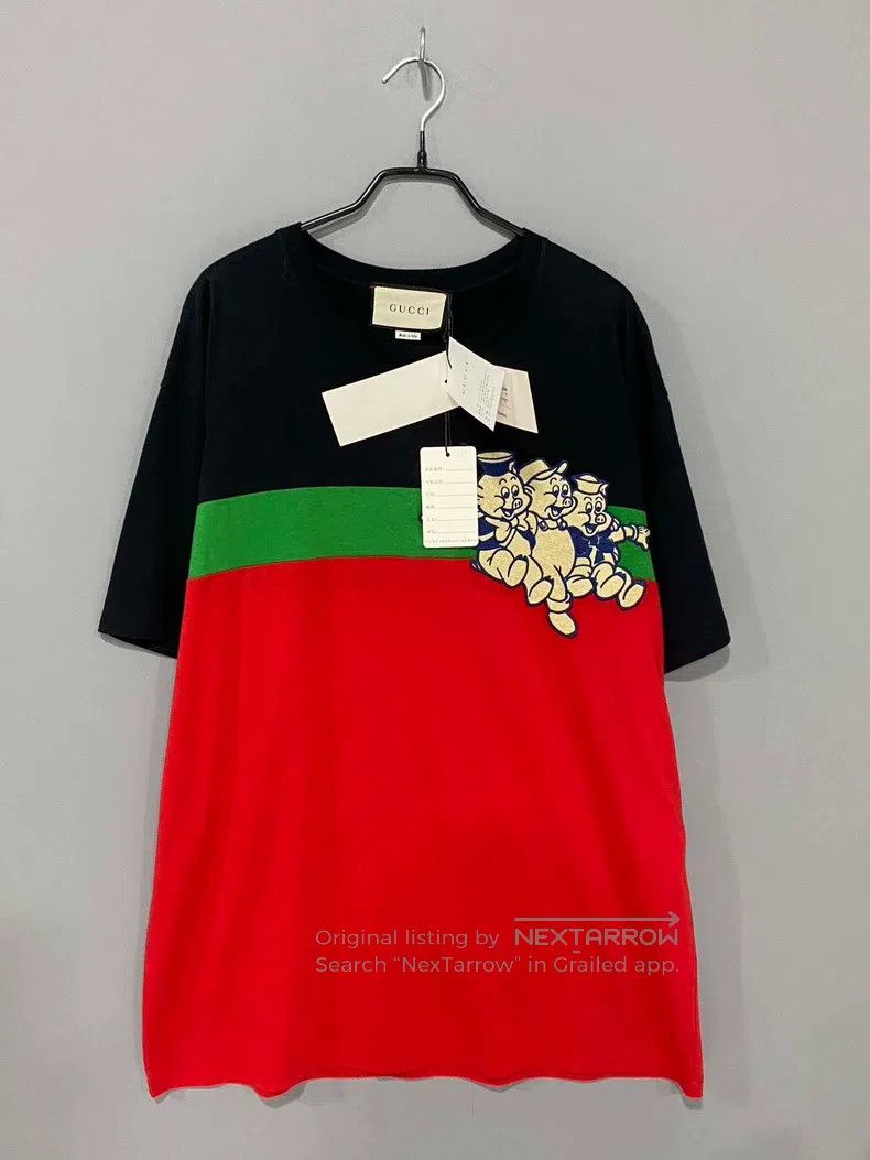 Gucci Gucci Three Pig Brothers Red and Green Colour-matched Shor Size US L / EU 52-54 / 3 - 1 Thumbnail