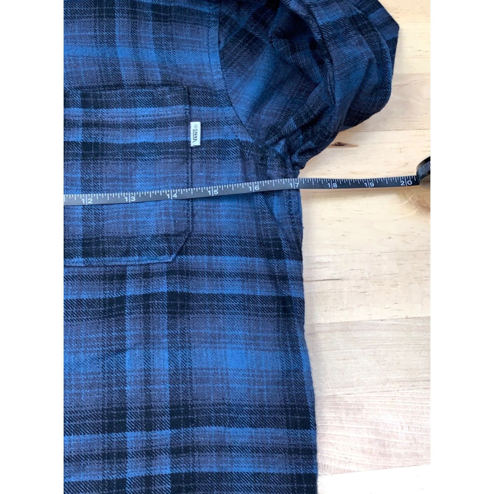 Vans Vans Flannel Womens M Blue Button-Up Plaid Shirt Off the Wall #6017 Size M / US 6-8 / IT 42-44 - 5 Thumbnail