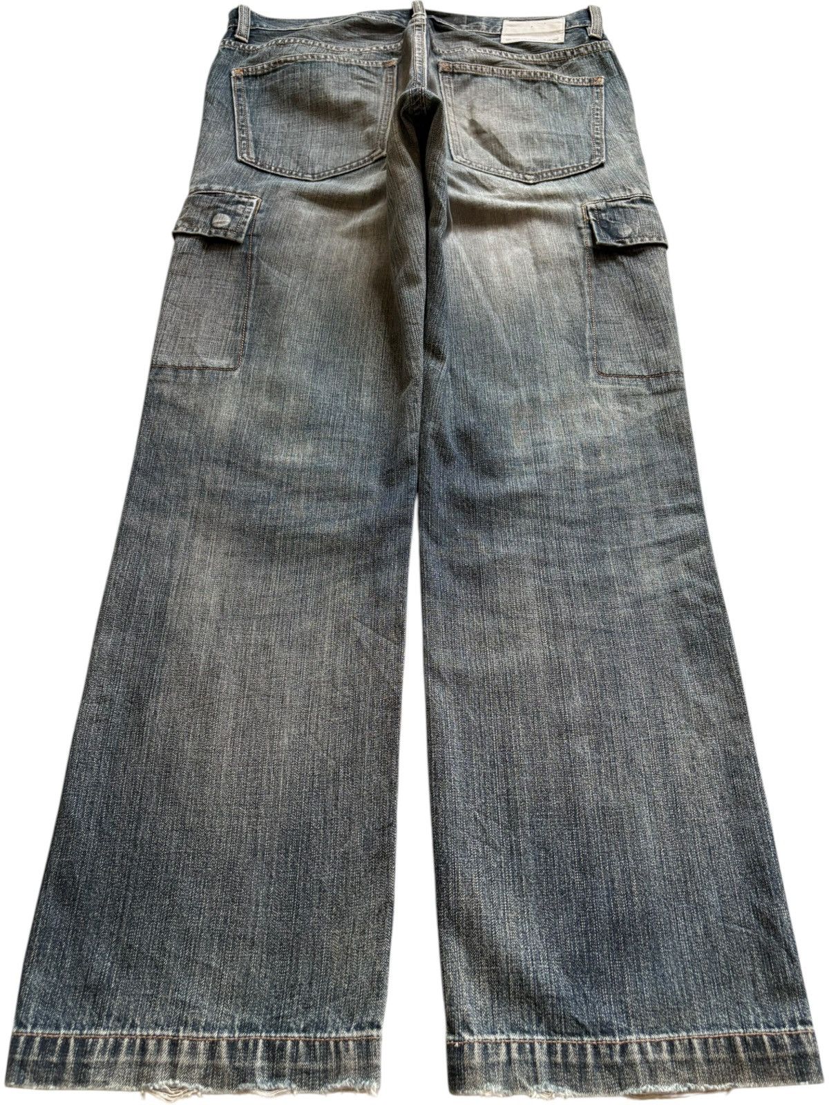 Gap Vintage Gap Cargo Button Fly Faded Wash Loose Jeans Size US 32 / EU 48 - 2 Thumbnail