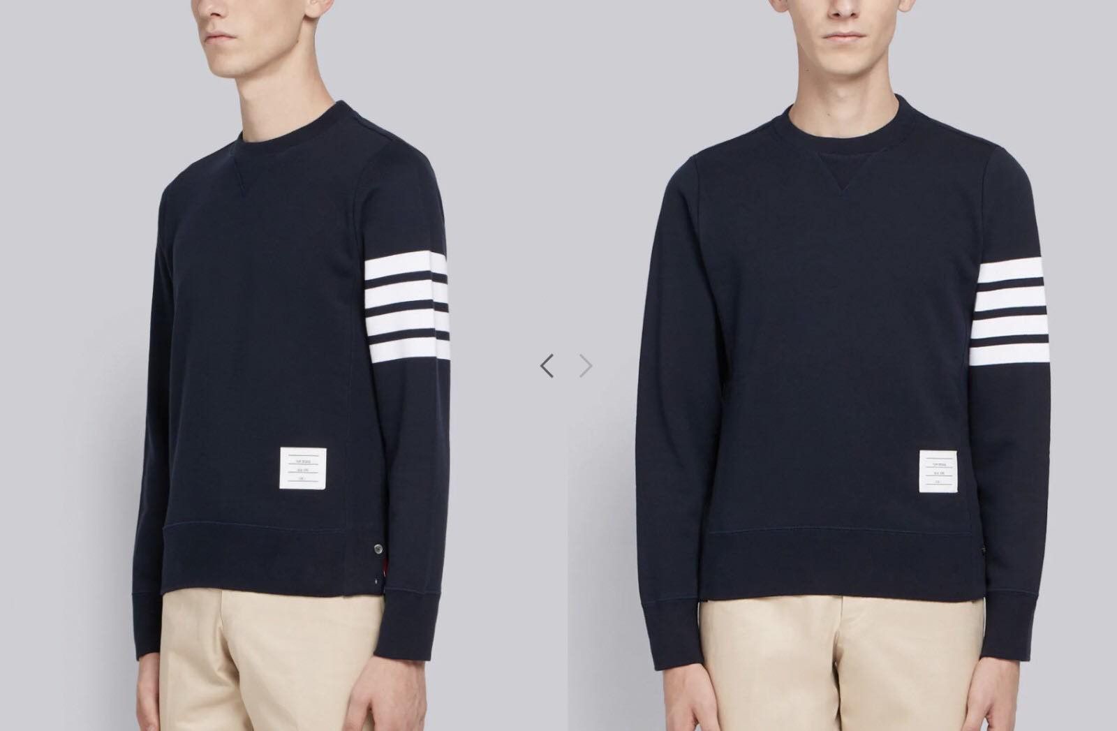 image of Thom Browne - 4-Bar Crewneck Sweater in Navy, Men's (Size Small)