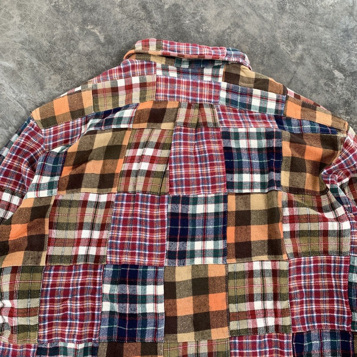 Japanese Brand United Arrows Patchwork Sugar Cane Inspired Flanel Shirt Size US M / EU 48-50 / 2 - 8 Thumbnail