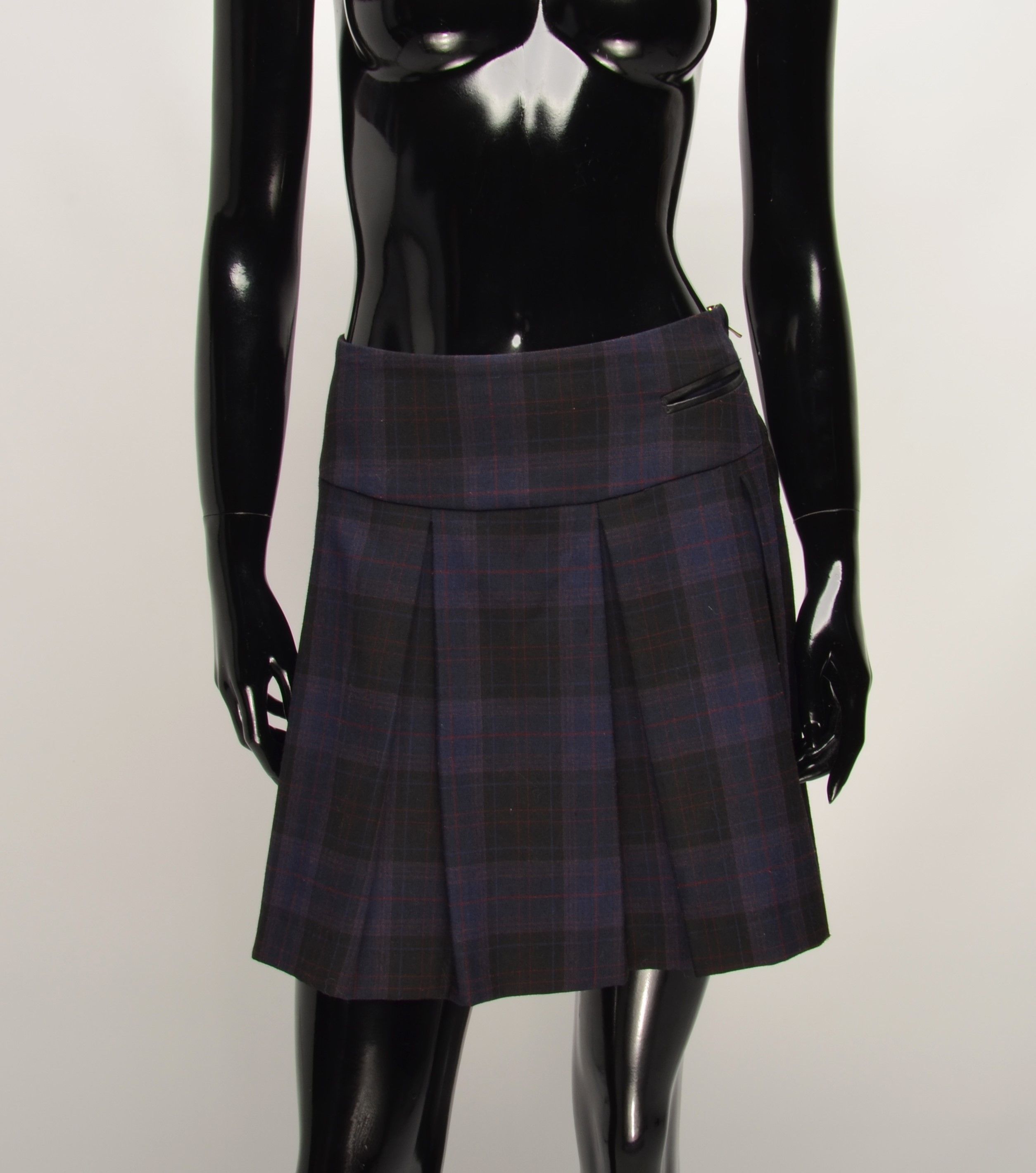 Sandro Sandro Paris Plaid Purple Mini Skirt Size 32" / US 10 / IT 46 - 1 Thumbnail