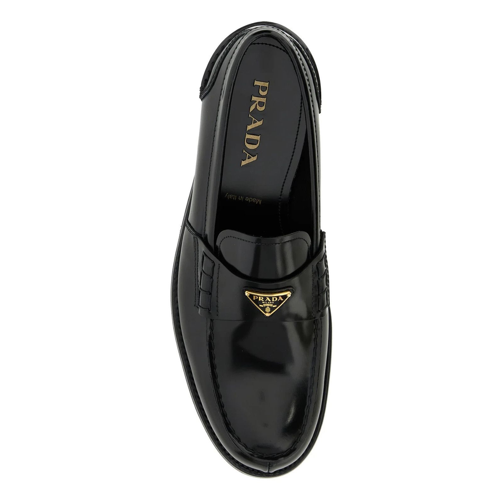 Prada PRADA Black Leather Loafers New And Authentic (Men's size:7; Size US 7 / EU 40 - 4 Thumbnail