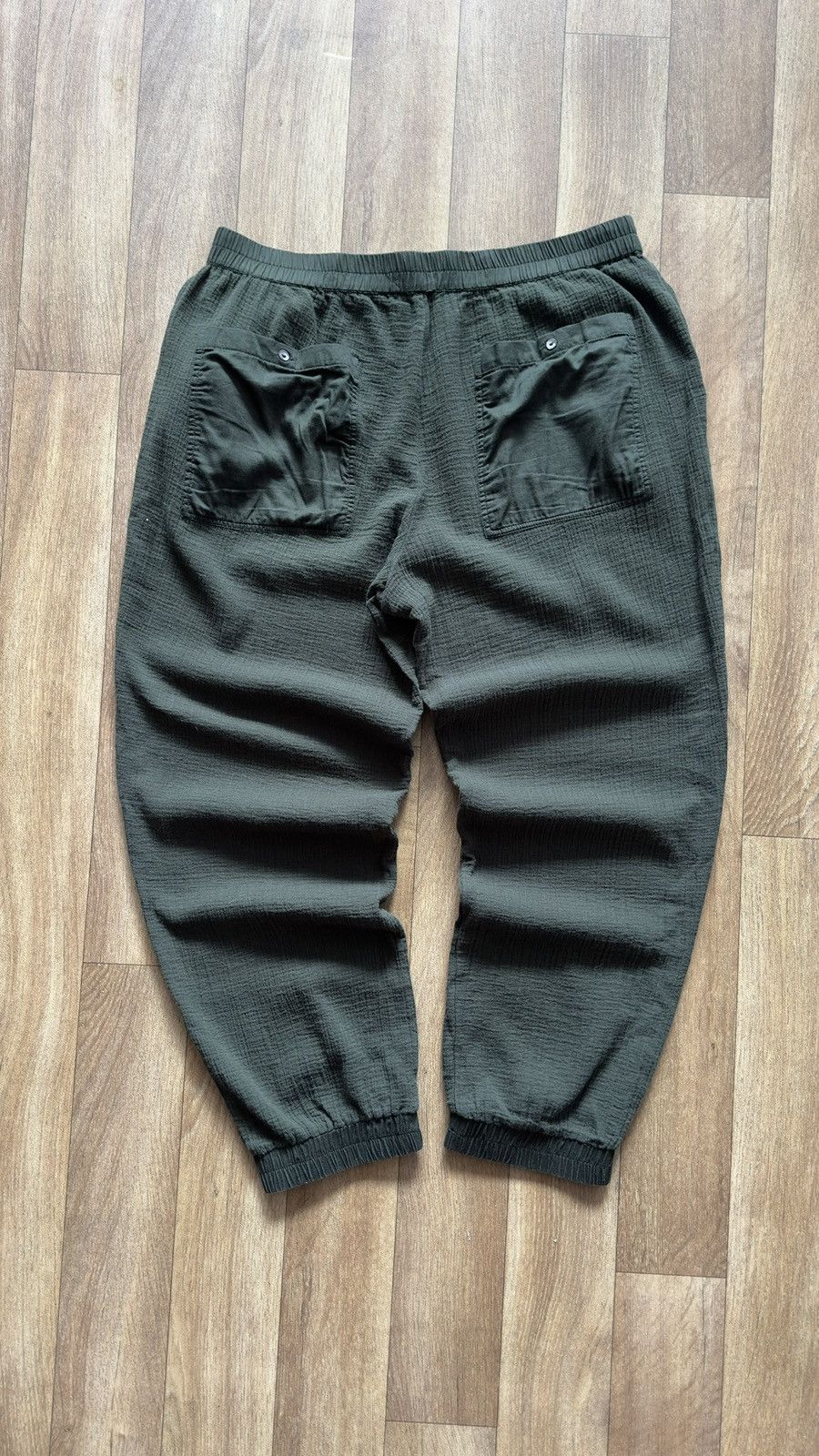 Gudrun Sjoden Gudrun Sjödén Relaxed Fit Textured Muslin Pants Green M Size 30" / US 8 / IT 44 - 9 Thumbnail