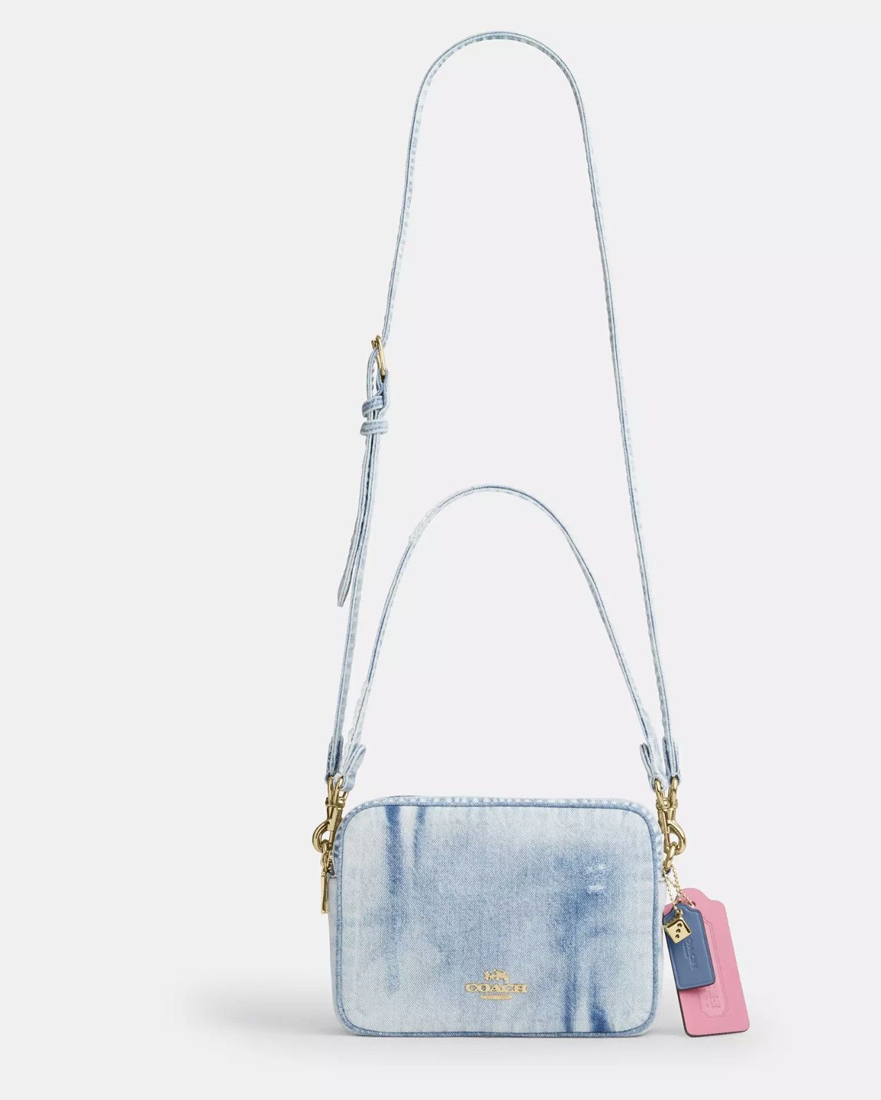 Coach Carey Crossbody Bag In Loved Denim With Charms CEK67 Size ONE SIZE - 6 Thumbnail