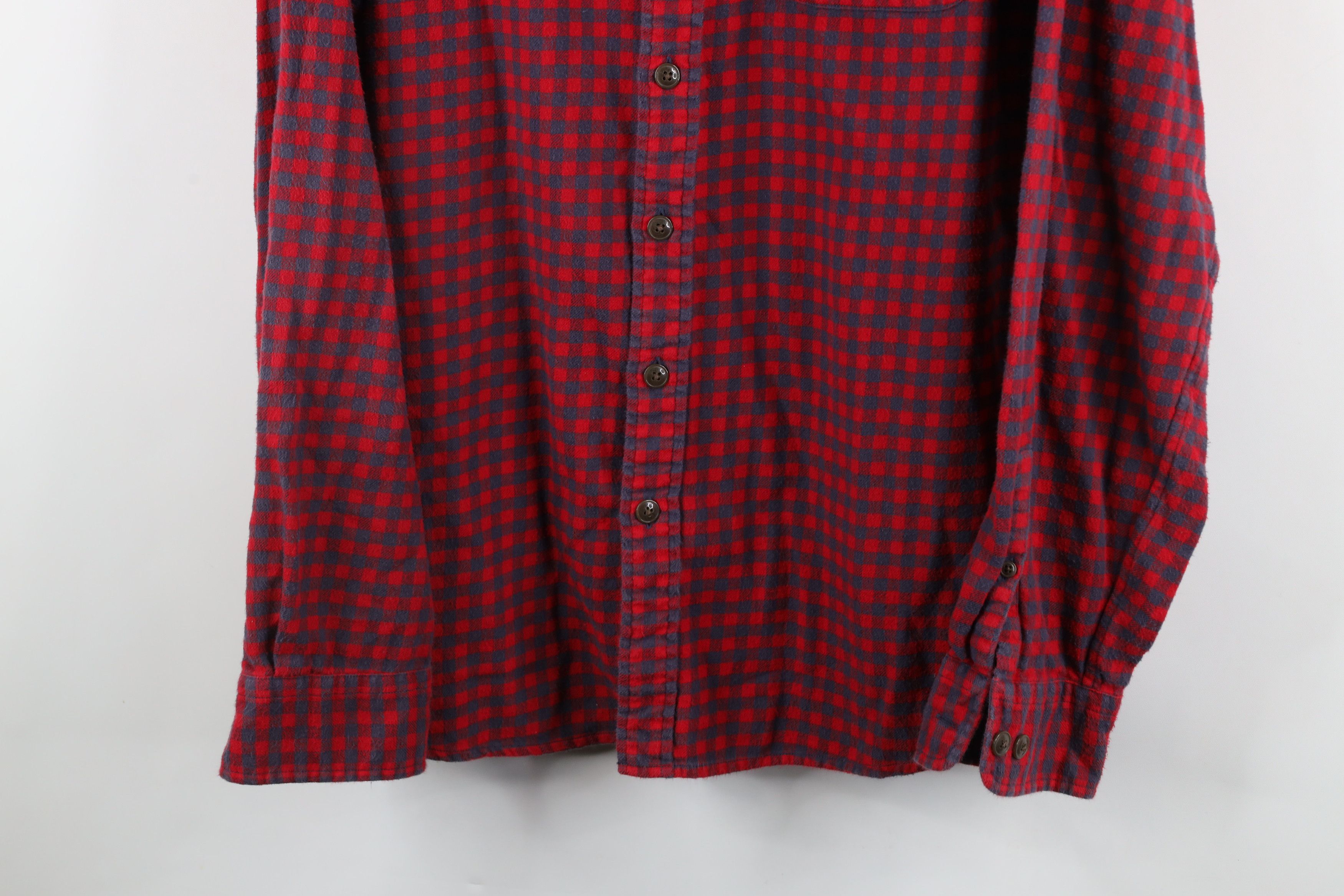 Lands' End × Vintage Lands End Flannel Collared Button Down Shirt Red Size US XL / EU 56 / 4 - 3 Thumbnail