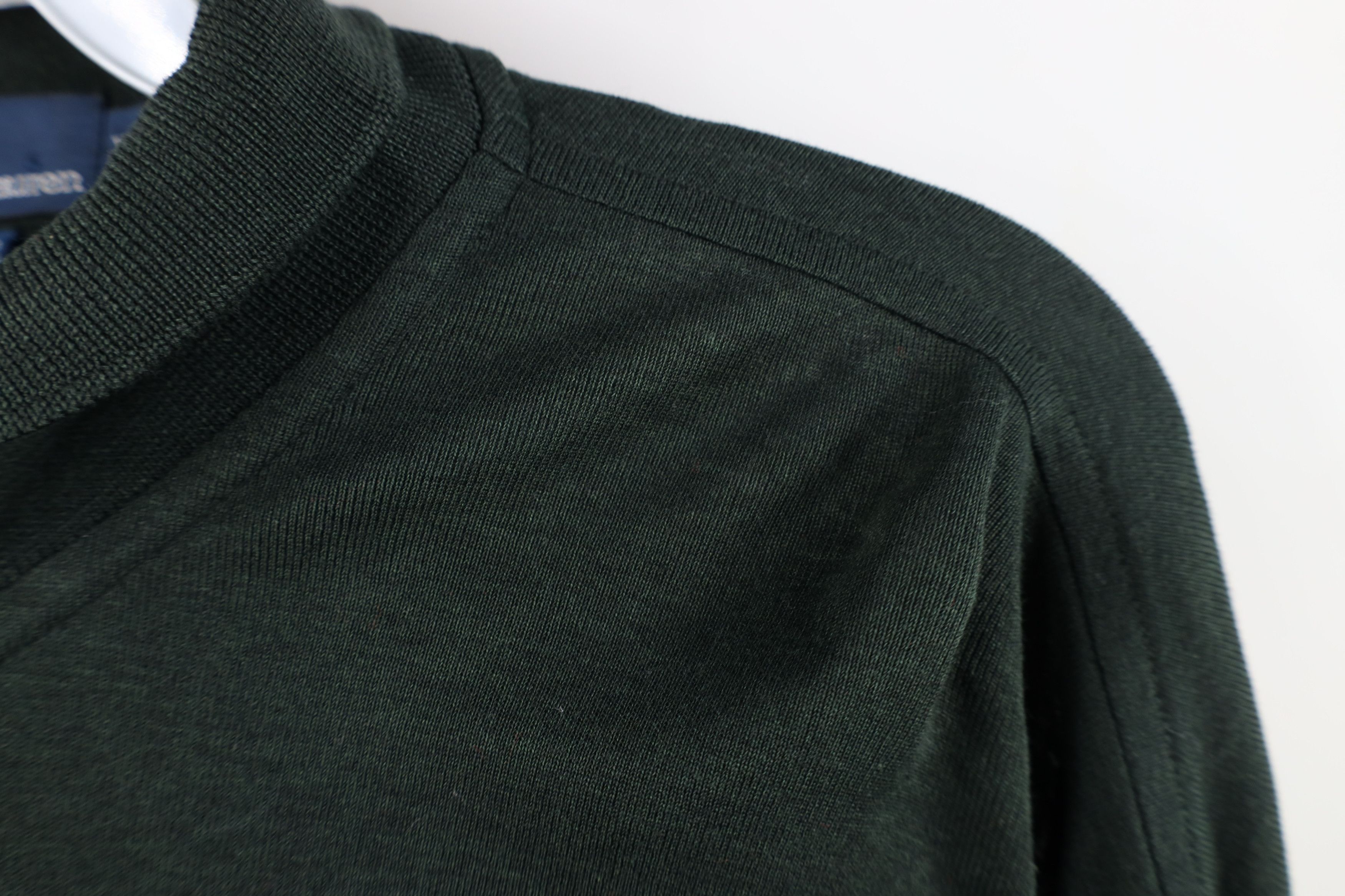 Ralph Lauren × Vintage Vintage 90s Ralph Lauren Knit Long Sleeve Polo Dark Green Size US XL / EU 56 / 4 - 9 Thumbnail