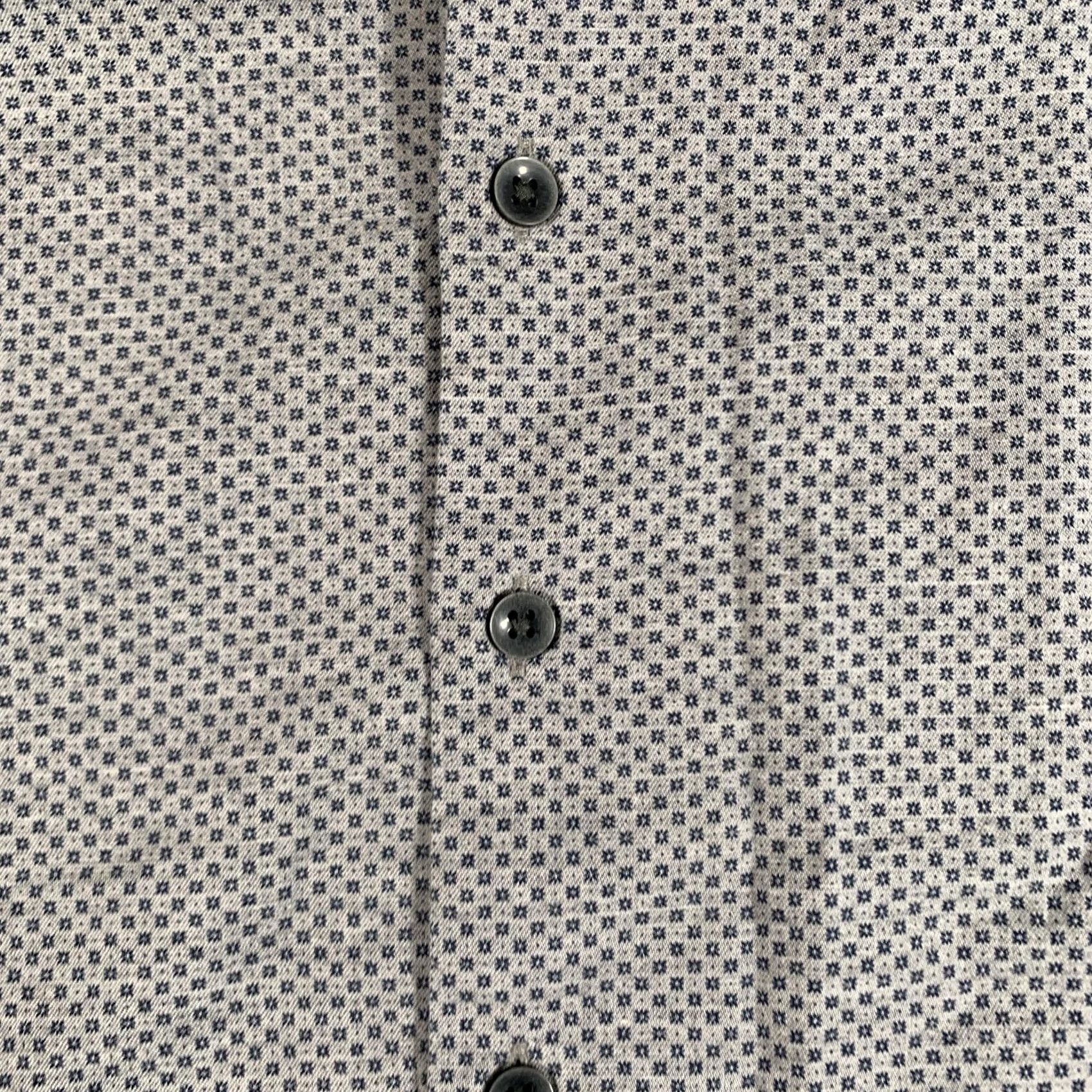 Rodd & Gunn Rodd & Gunn Shirt Mens L Gray Geometric Print Long Sleeve Button Up Casual Size US L / EU 52-54 / 3 - 4 Thumbnail