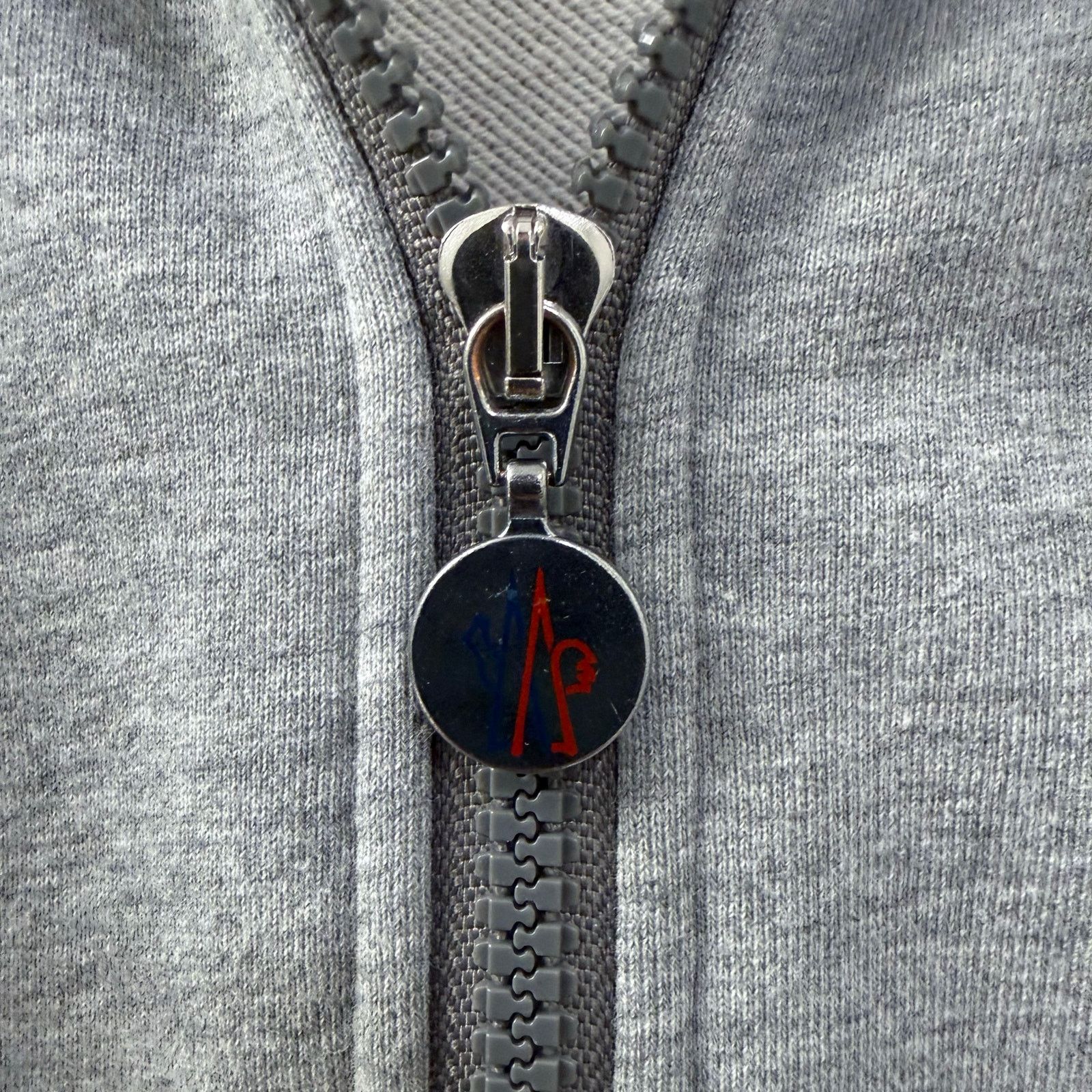 Moncler Moncler Grey Zip-Up Hoodie Tricolor Stripe Logo Sweatshirt Size US S / EU 44-46 / 1 - 4 Thumbnail