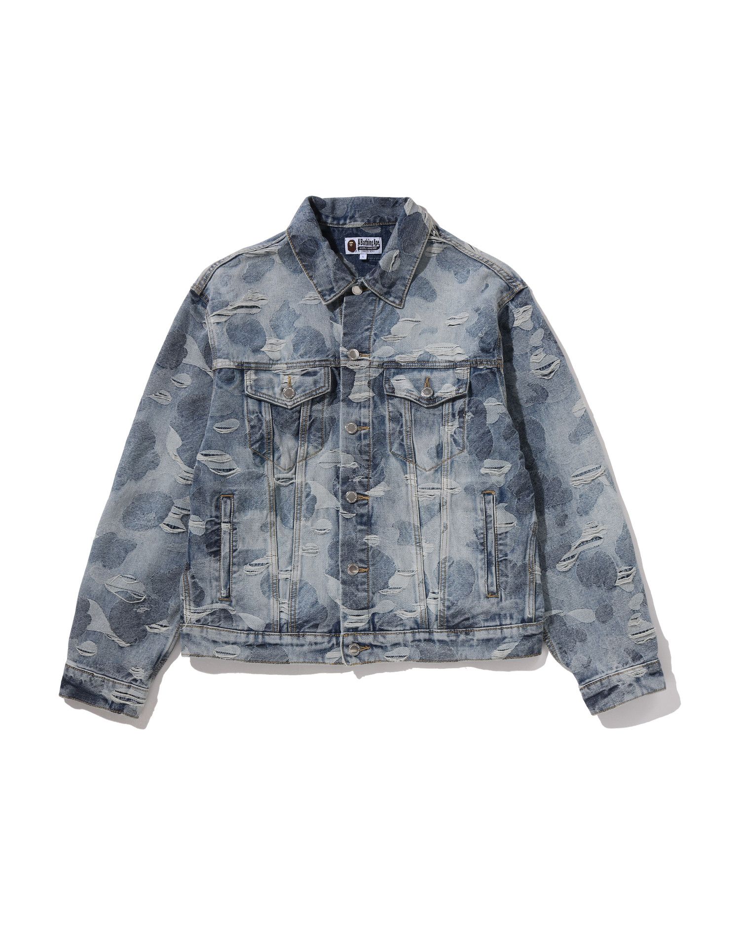 Bape Bape x Mastermind Washed Denim Jacket | Grailed