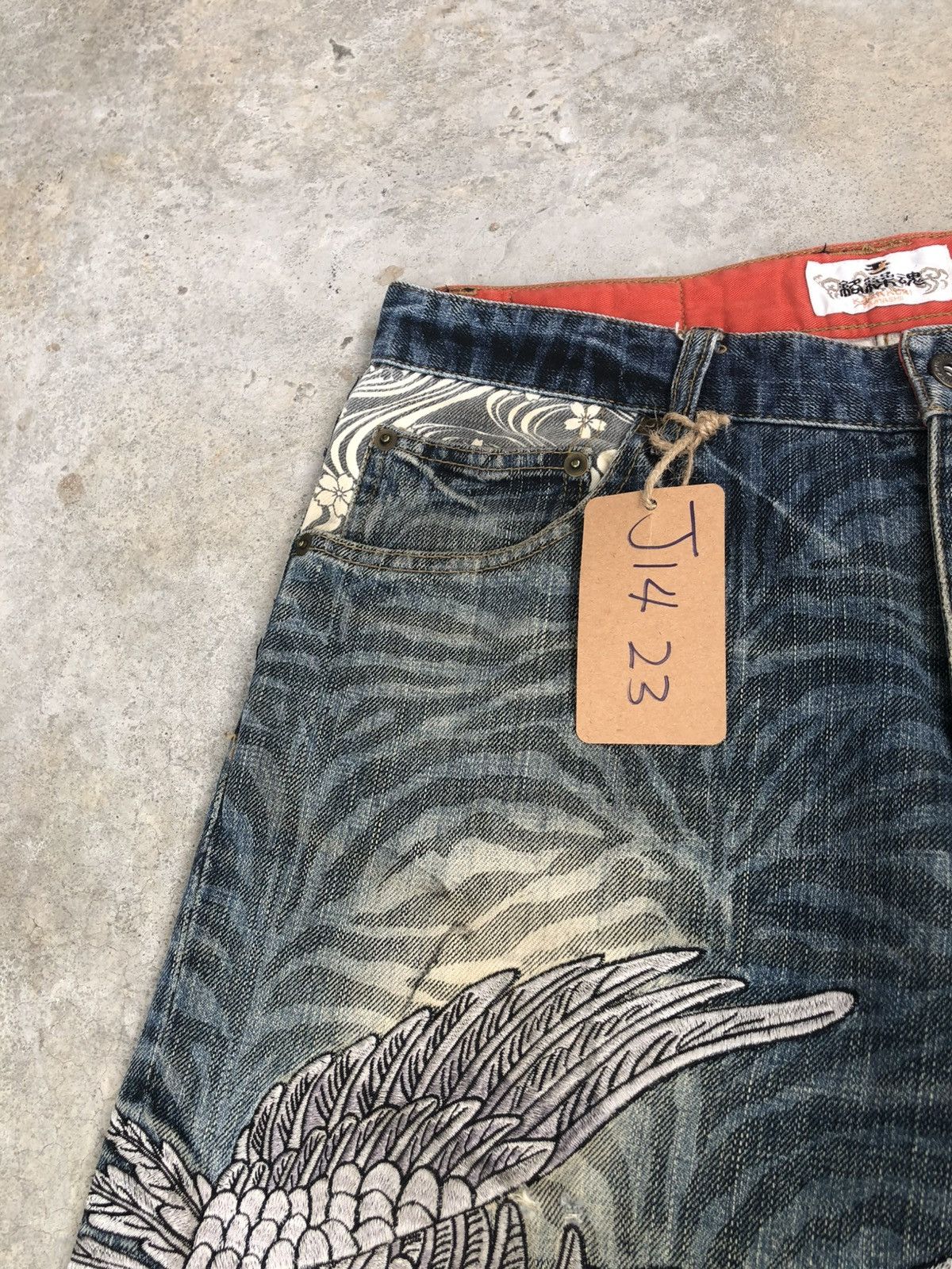 Karakuri Tamashii Karakuri Tamashii Embroidered Phoenix Distressed Size US 32 / EU 48 - 14 Thumbnail