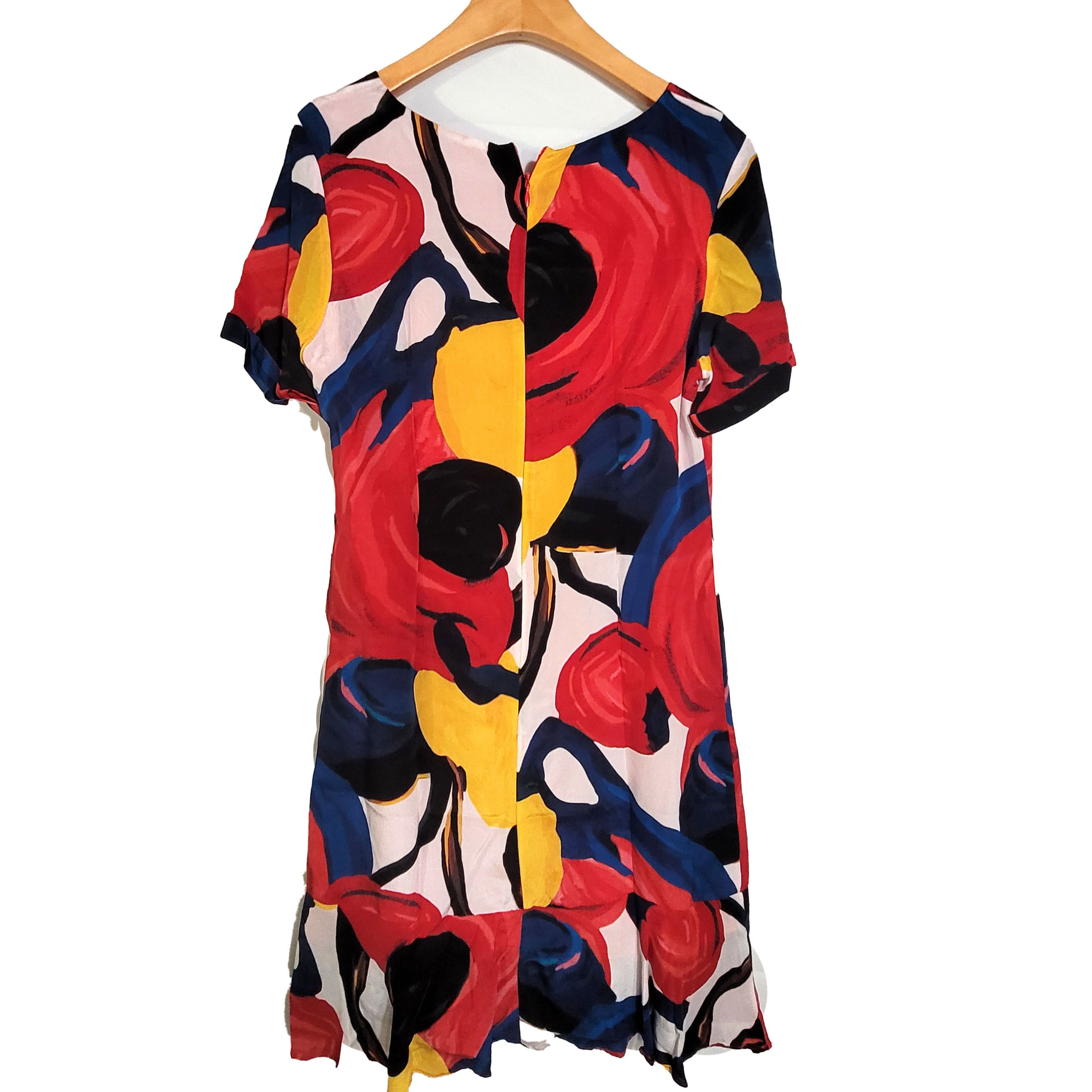 Other Women's 100% Silk Size S Short Sleeve Satin Dress SBK152 Size S / US 4 / IT 40 - 1 Thumbnail