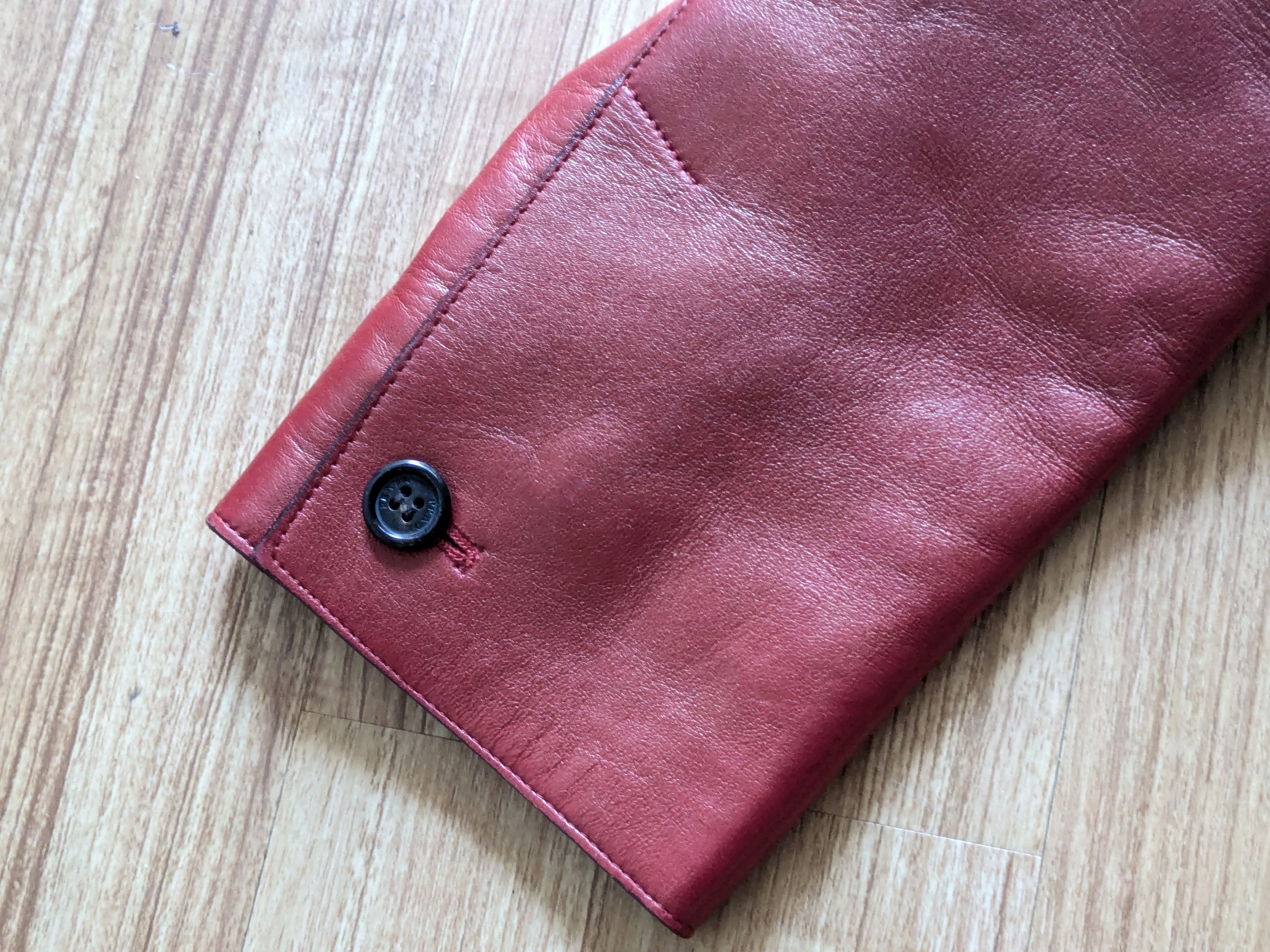Prada Prada Leather Jacket Red 44 Button Blazer Coat Size M / US 6-8 / IT 42-44 - 10 Thumbnail