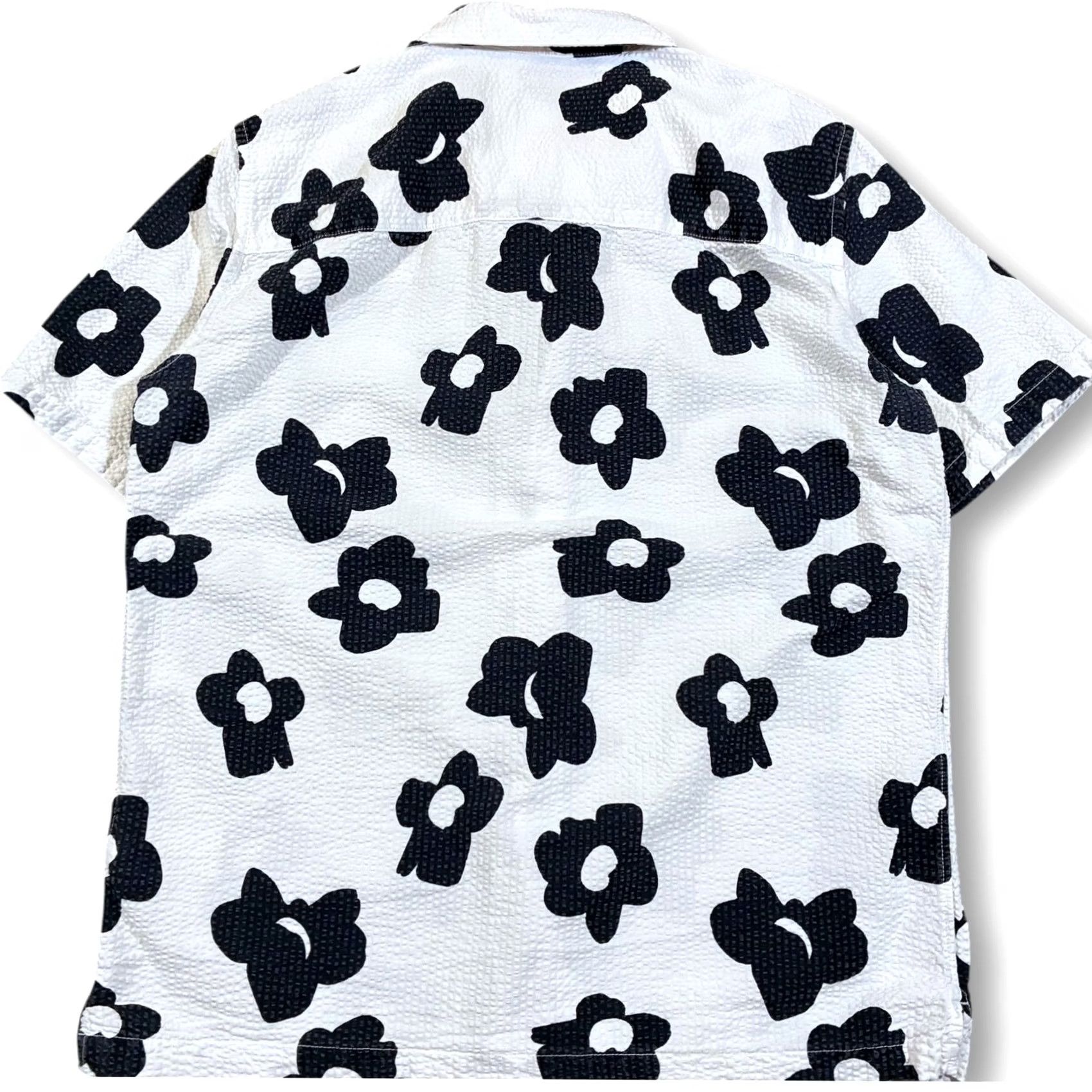 Gap GAP Shirt Button-Up Floral Short Sleeve Seersucker White Size M Men Size US M / EU 48-50 / 2 - 3 Thumbnail