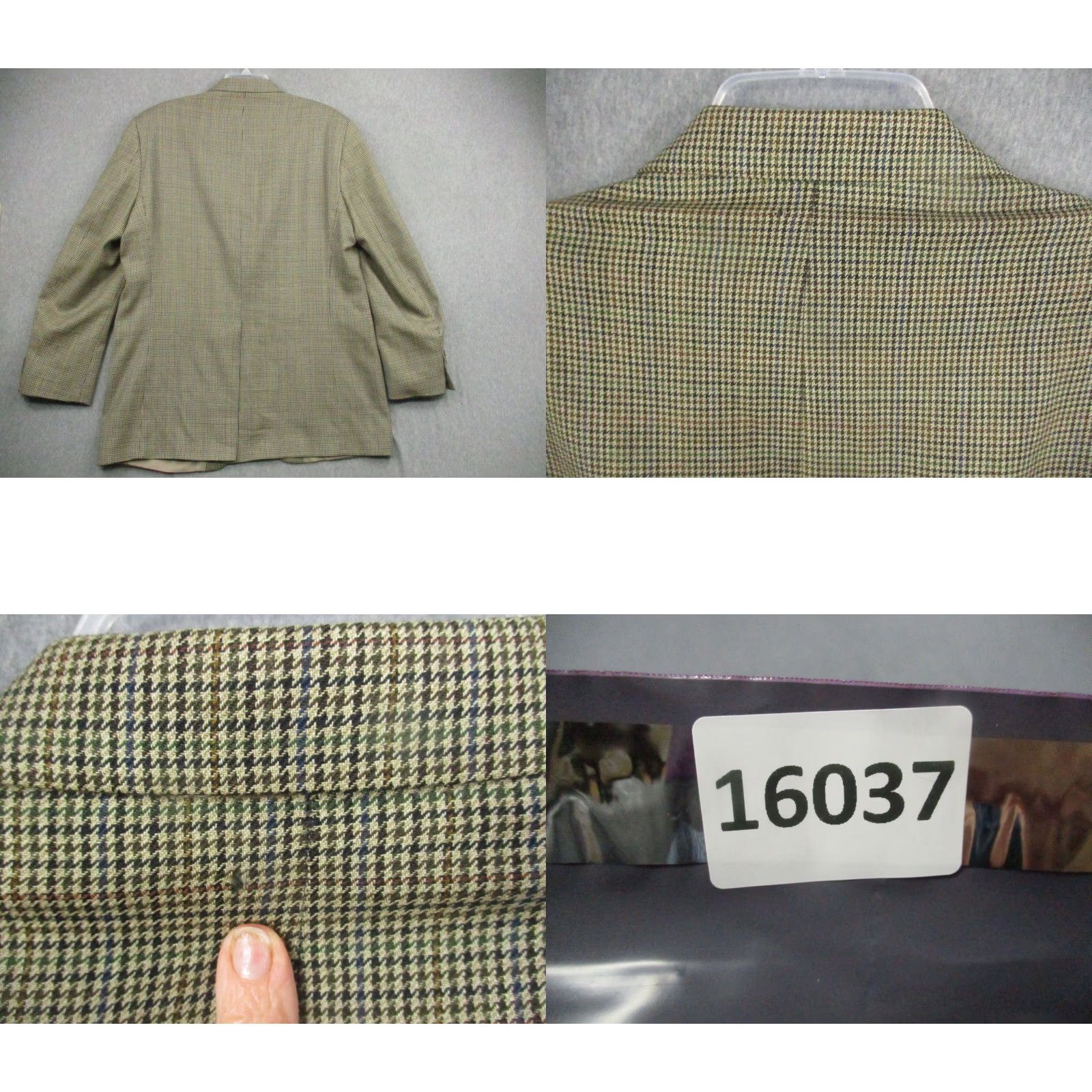 Ralph Lauren LAUREN RALPH LAUREN Sport Jacket 44 R Wool Brown Blazer Houndstooth Tweed Blazer Mens 44 Regular Wool Tweed Notch Two-Button Jacket Sportcoat Size 44R - 9 Thumbnail