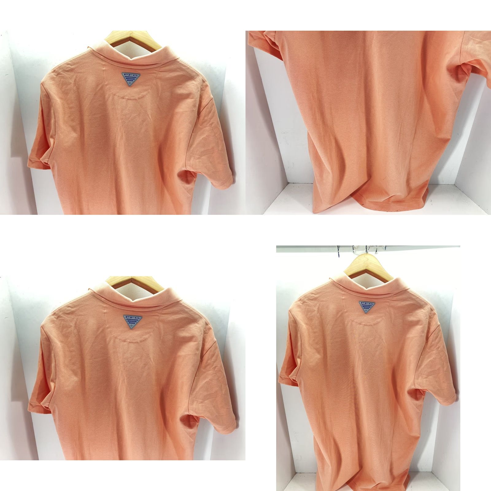 Vintage Columbia Polo Shirt Men L Short Sleeve Button Knit Coral Salmon Pink PFG Size US L / EU 52-54 / 3 - 8 Thumbnail
