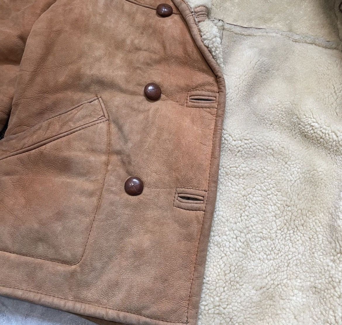 Other 🇯🇵Vintage B-3 Aviator Distressed Sherpa fur faux Biker Jacket Size US S / EU 44-46 / 1 - 7 Thumbnail