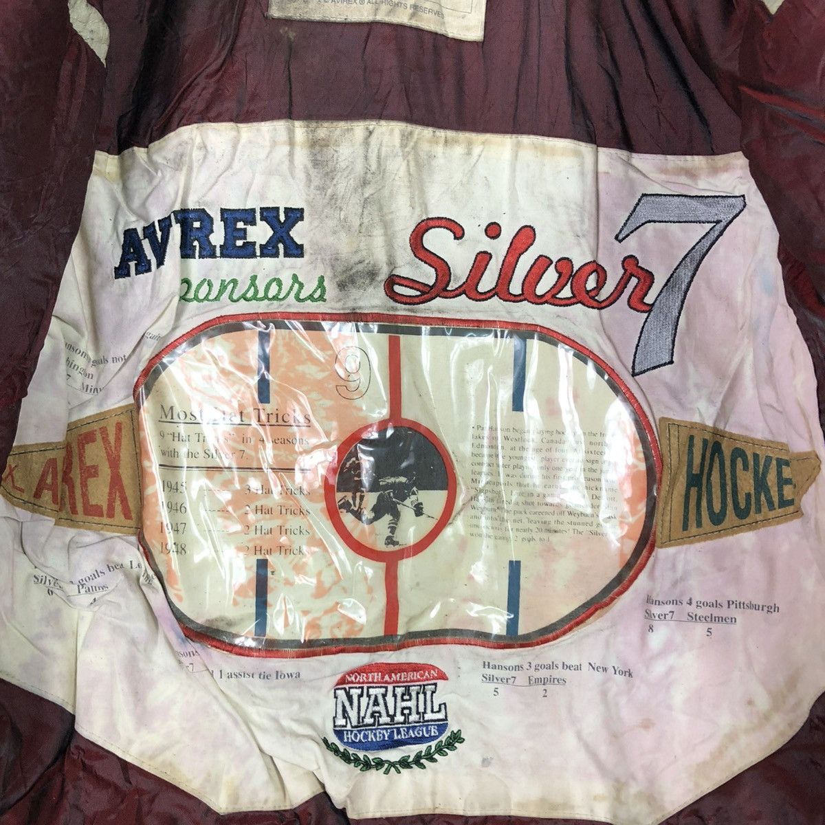 Avirex 🔥VINTAGE VARSITY LEATHER JACKET AVIREX USA SILVER HOCKEY Size US S / EU 44-46 / 1 - 21 Thumbnail