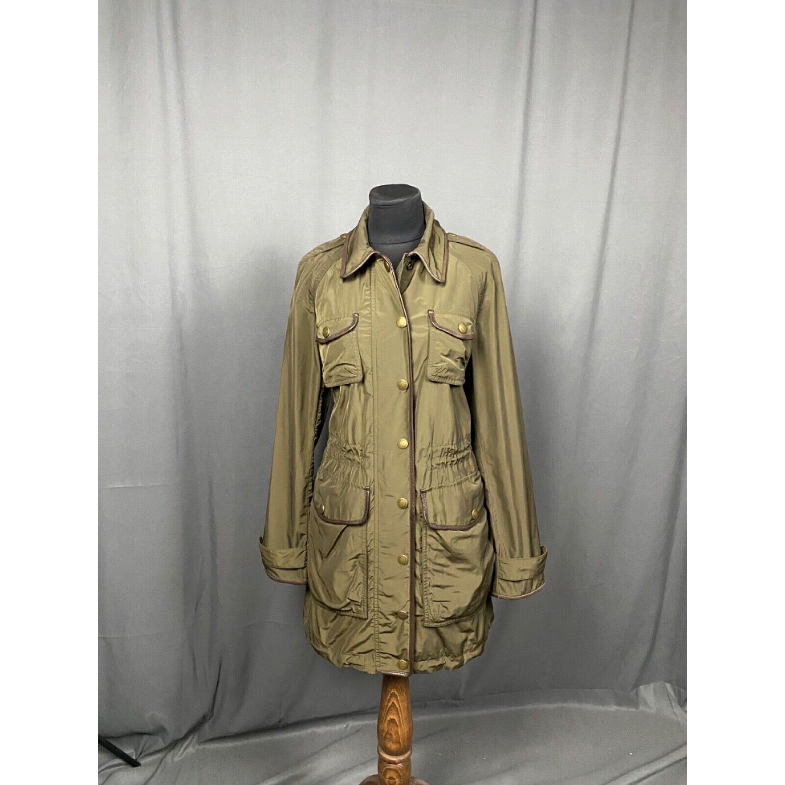 Burberry Burberry Nova Check Women's Green Multipocket Parka Jacket S Size S / US 4 / IT 40 - 2 Thumbnail