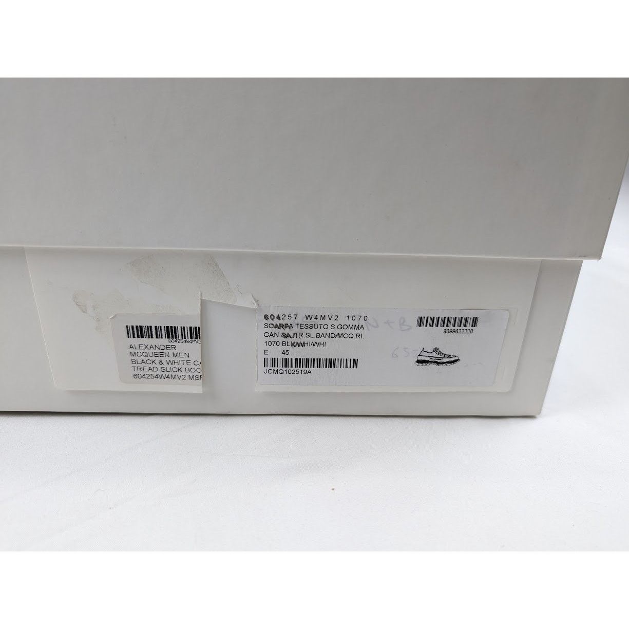 Alexander McQueen o1rshd1 Tread Slick Boots in Black/White Size US 12 / EU 45 - 23 Thumbnail
