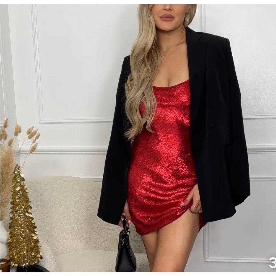 Zara ZARA BLOGGER FAVORITE SEQUIN DRESS RED Size S / US 4 / IT 40 - 7 Thumbnail