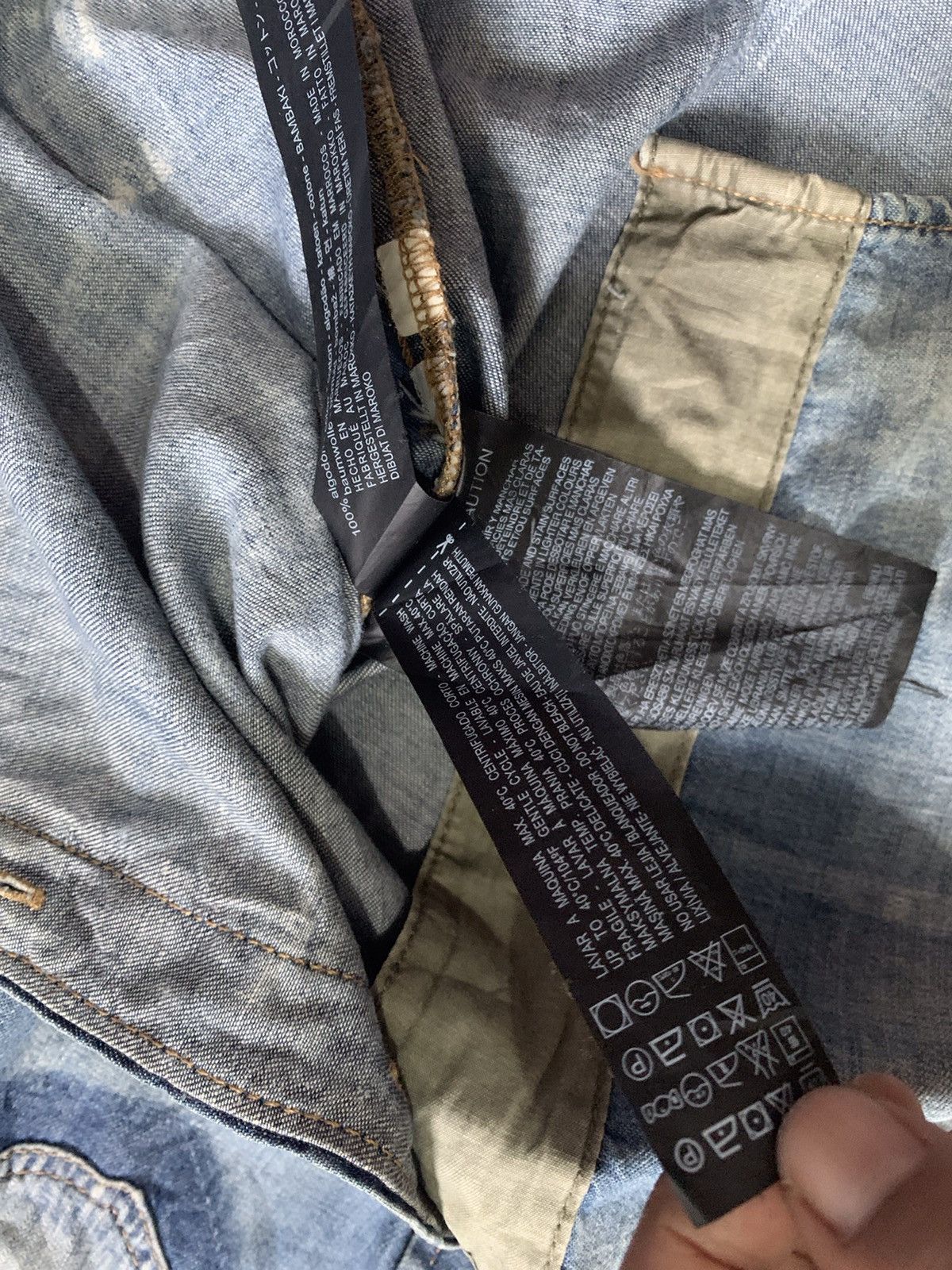 The 1975 The 1975 Distressed Denim Long Shirt by Zara Size US S / EU 44-46 / 1 - 12 Thumbnail