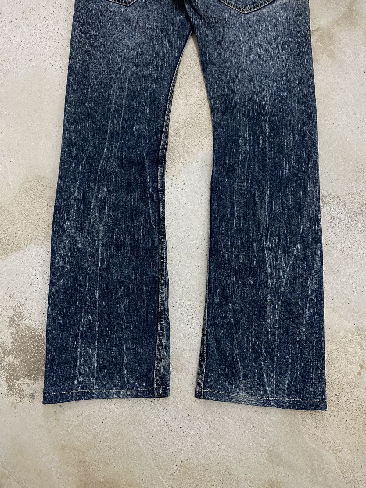 Japanese Brand Winger Japan Patch Embellishments Blue Way Distressed Jean Size US 31 - 10 Thumbnail