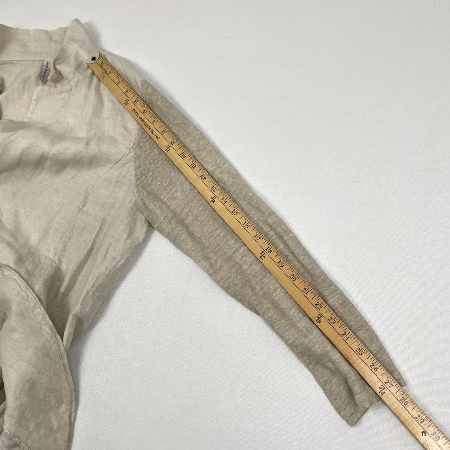 Vintage Ingrid Munt Blouse Womens Large Brown 100% Linen Layering Lagenlook Sustainable Size L / US 10 / IT 46 - 7 Thumbnail