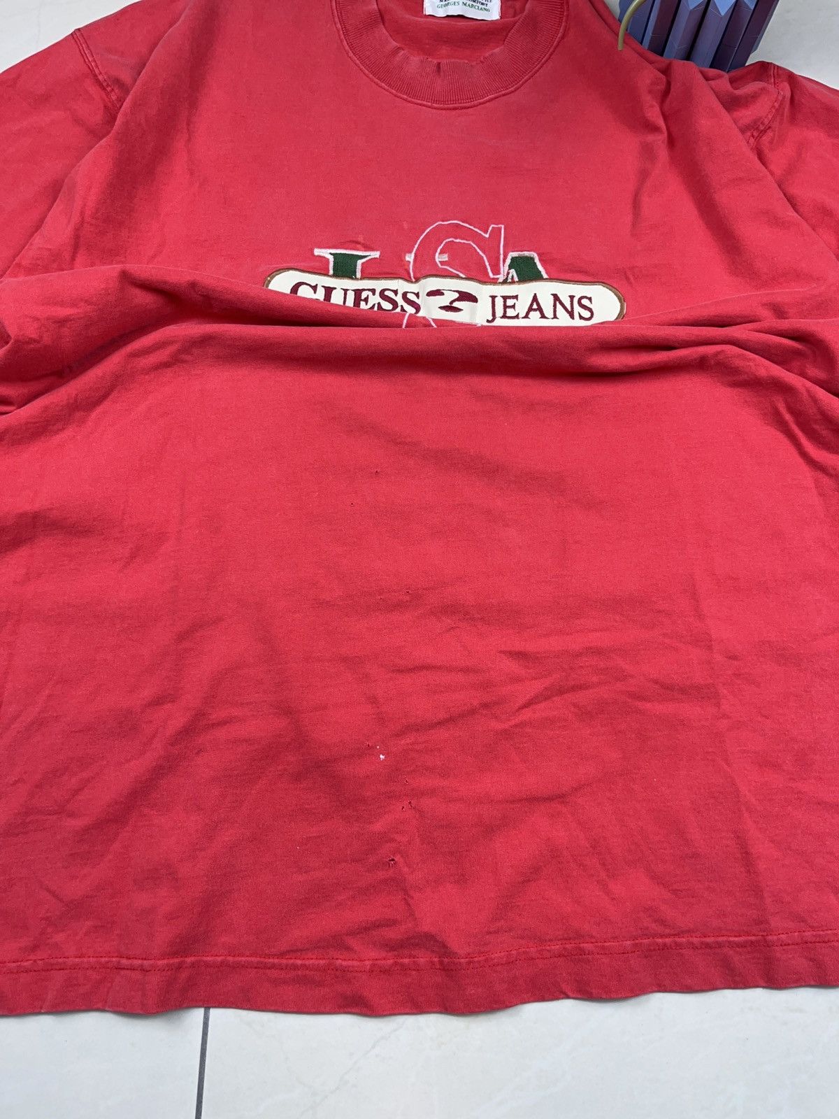 Guess × Vintage ➕ 90s guess vintage Marciano t-shirt distressed washed Size US XXL / EU 58 / 5 - 4 Thumbnail