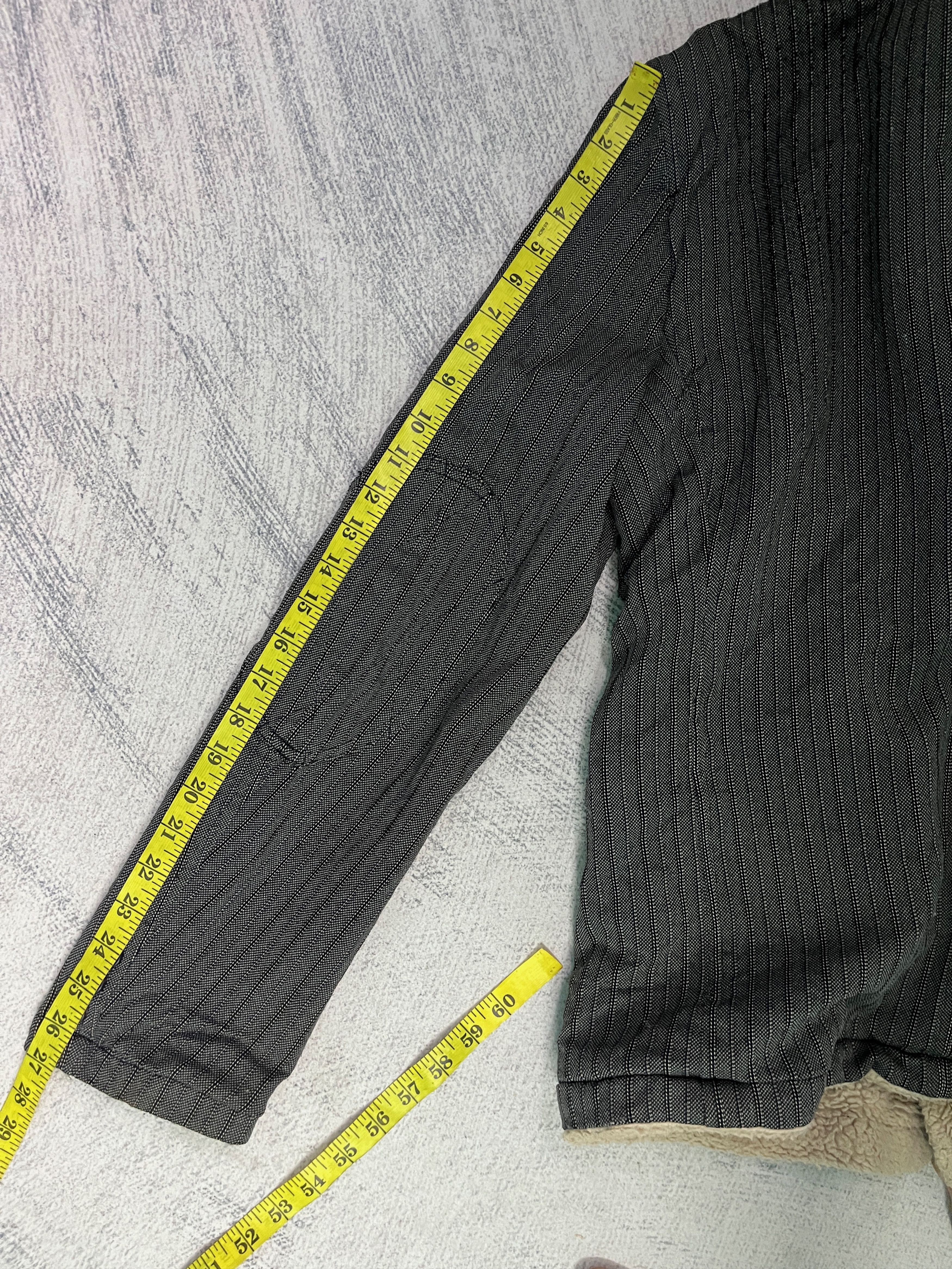 Comme des Garcons Homme CDG Homme AW2005 Sherpa Deep Pile Pinstripes Jacket Size US L / EU 52-54 / 3 - 17 Thumbnail