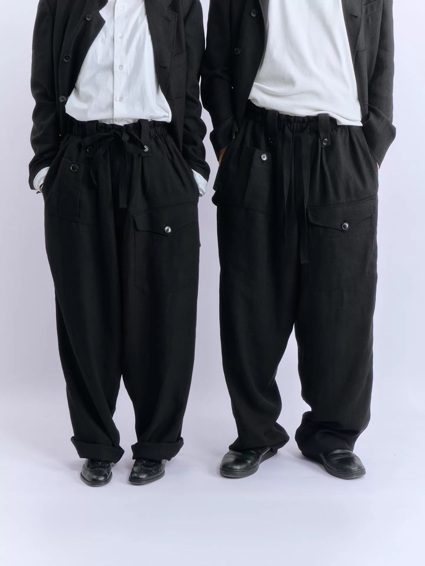 Other YUKIO SATO Sato Pants Ramie Tencel Wide-Leg Size US 34 / EU 50 - 3 Thumbnail
