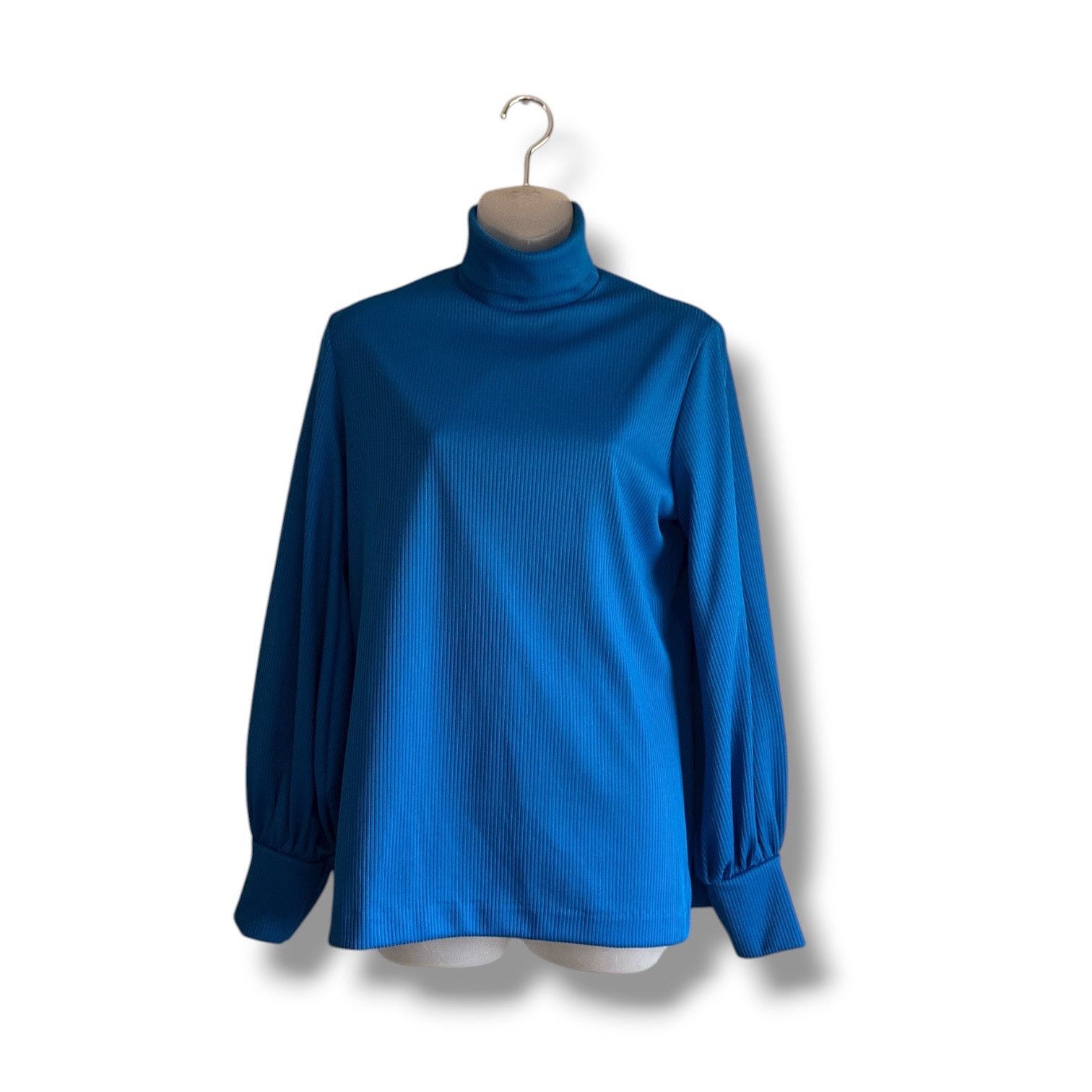 Vintage Vintage 70s Pykettes ribbed true turtleneck bishop sleeves Size XL / US 12-14 / IT 48-50 - 1 Thumbnail