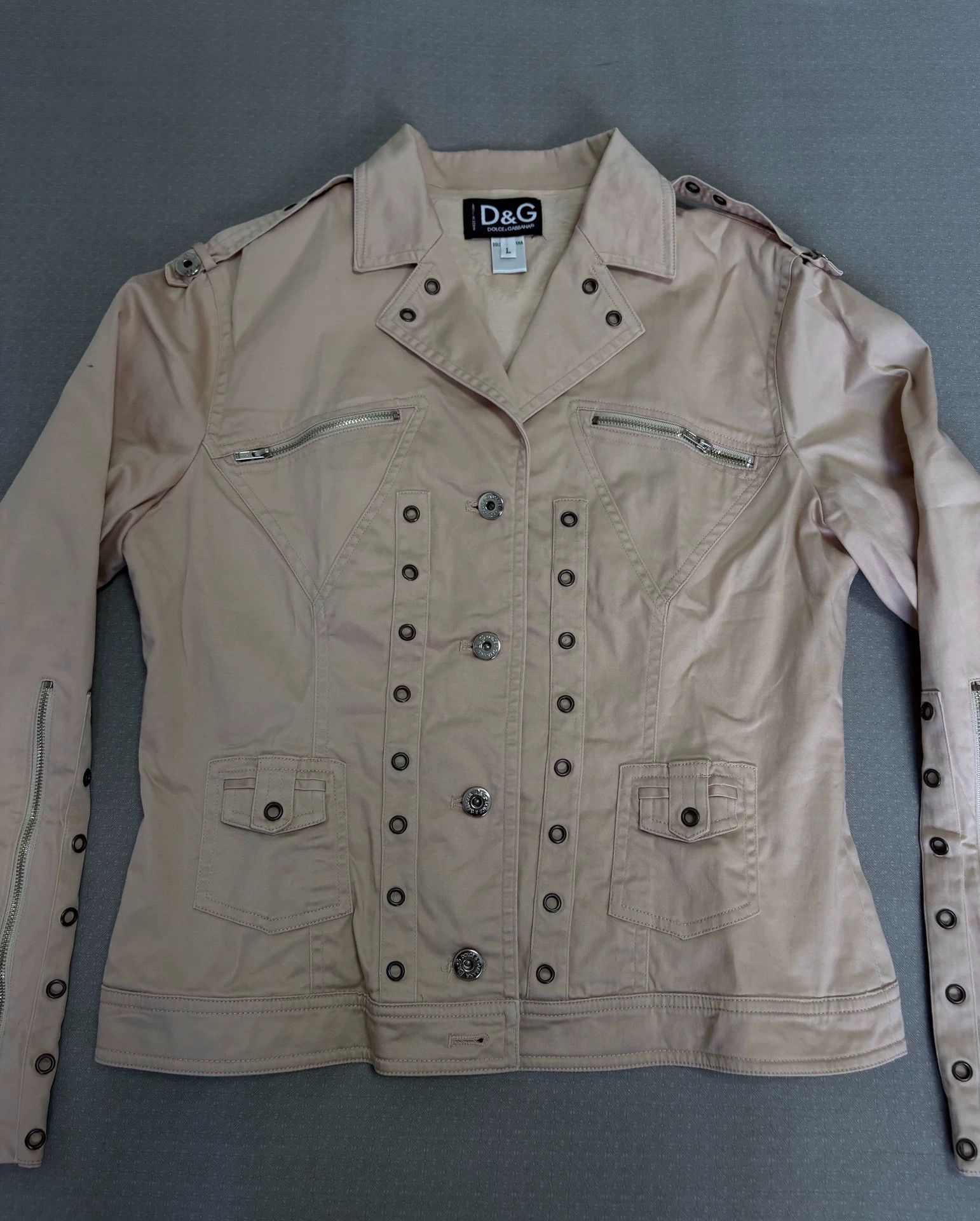 Dolce & Gabbana DG Vintage Rivet Cutout Jackets Size L / US 10 / IT 46 - 3 Thumbnail