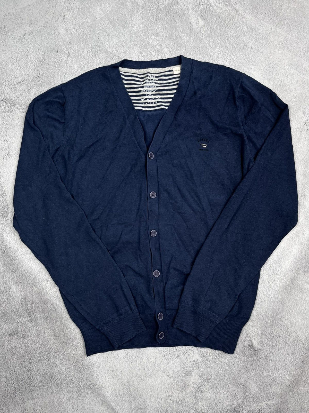 Other Vintage Y2K Diesel blank cardigan old money sweater Size US XL / EU 56 / 4 - 1 Thumbnail
