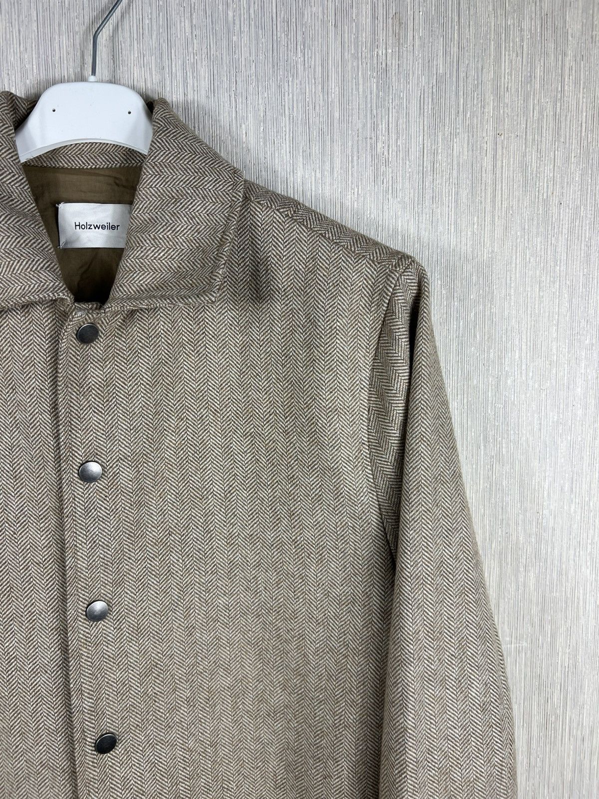 Holzweiler Holzweiler gabo shirt jacket sand wool herringbone button up Size US S / EU 44-46 / 1 - 3 Thumbnail
