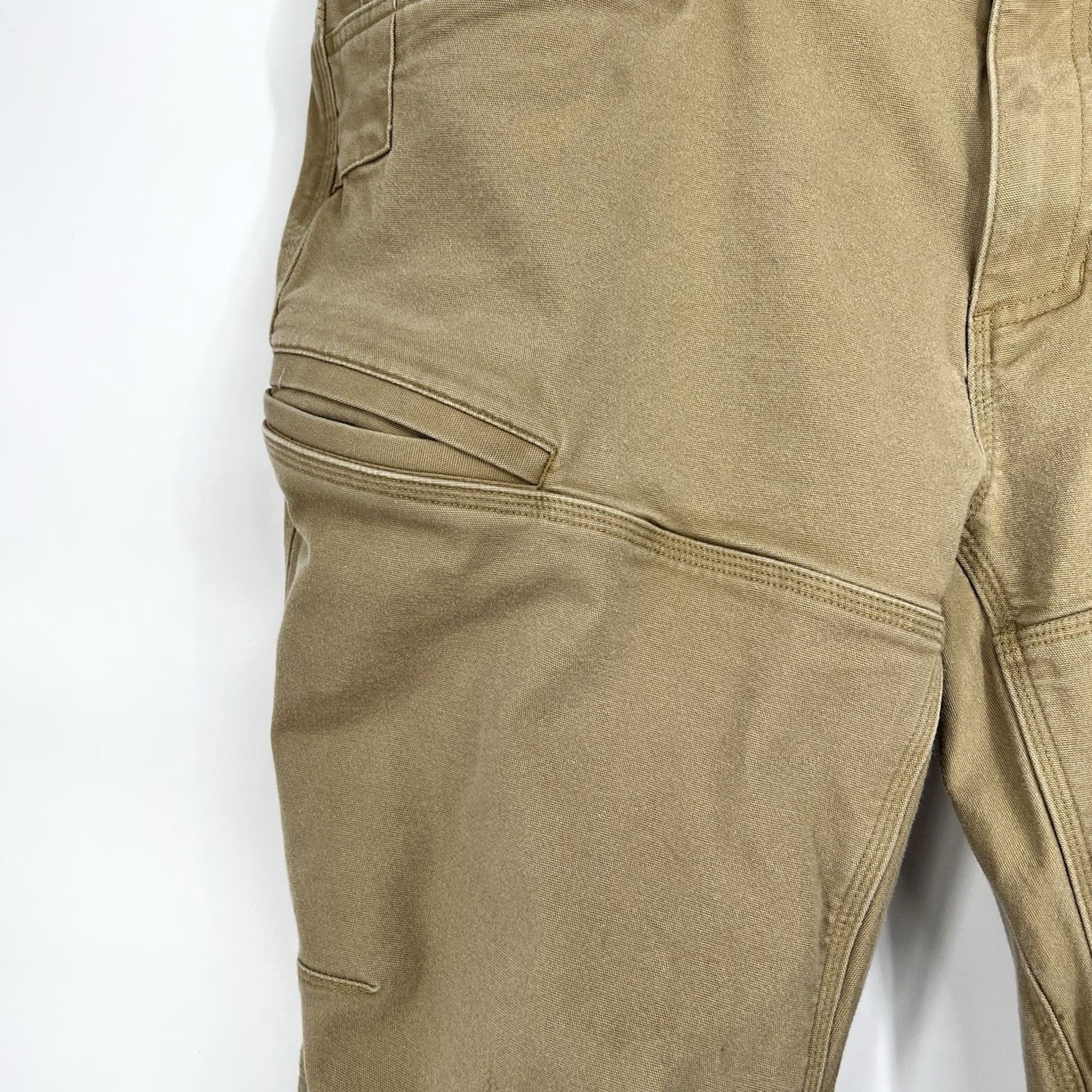 Vintage Brunt Pants Mens 40x28 Torra Work Canvas Utility Stretch Tan Khakis Straight Leg Mid Rise 40x28 Mens RegularTopsewn Brown Logo Workwear Pants Size US 40 / EU 56 - 6 Thumbnail