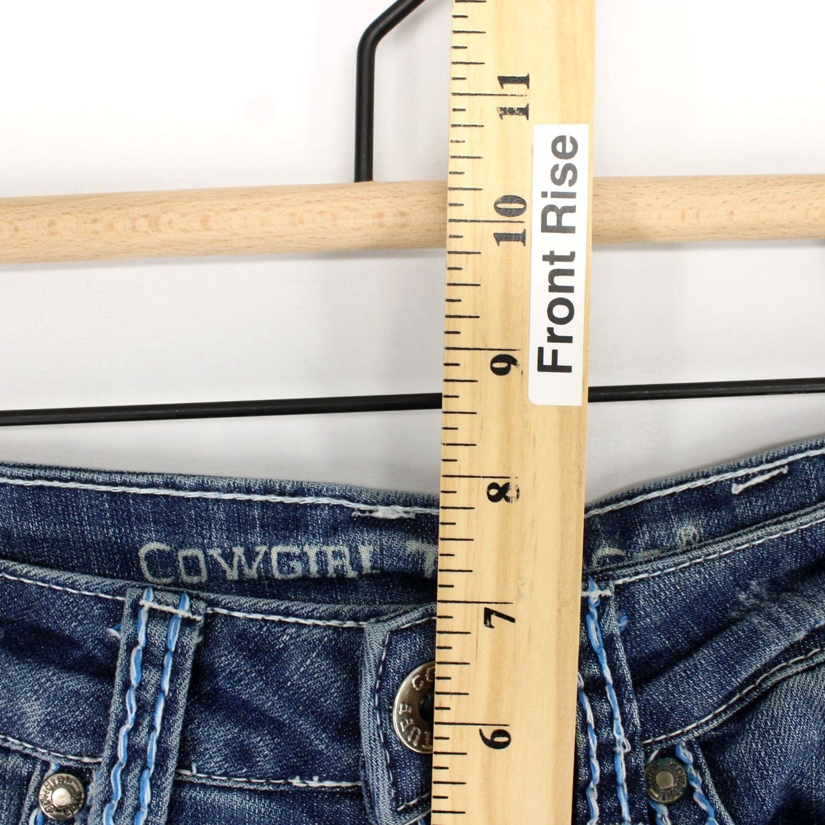 CO Cowgirl Tuff Co Jeans Womens Blue Waves Bootcut 24 Regular XS? Size 42" / US 20 - 6 Thumbnail