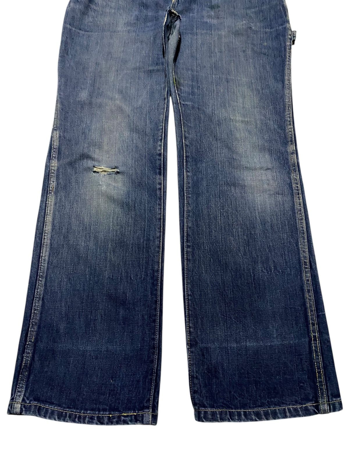 Blue Blue Japan Blue Way Distressed Baggy Overall Size US 33 - 7 Thumbnail