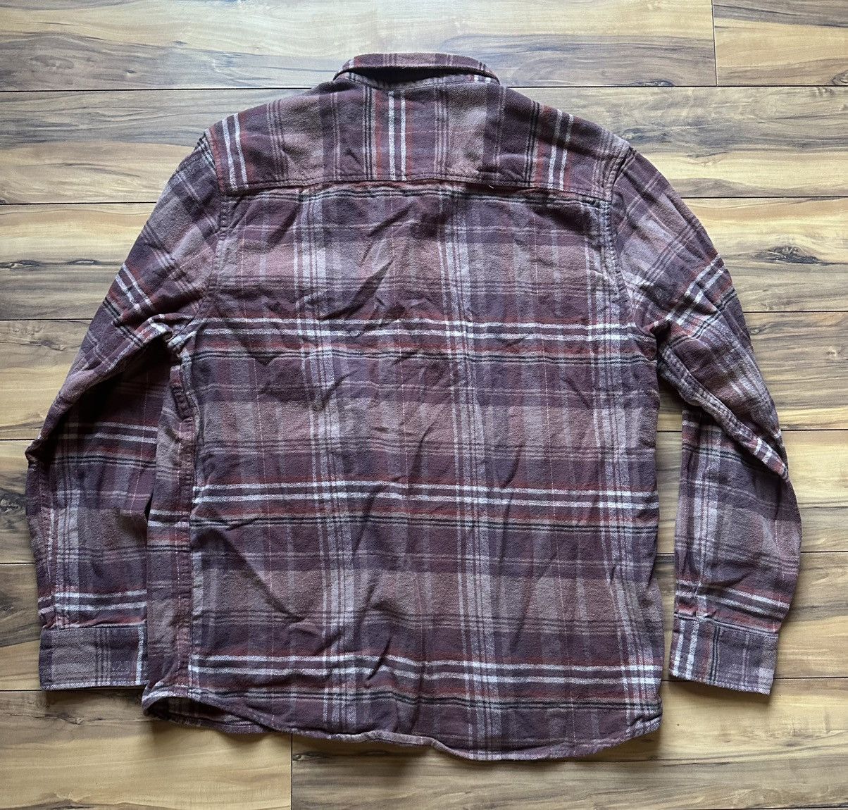 Vintage Burgundy flannel shirt Size US XL / EU 56 / 4 - 5 Thumbnail