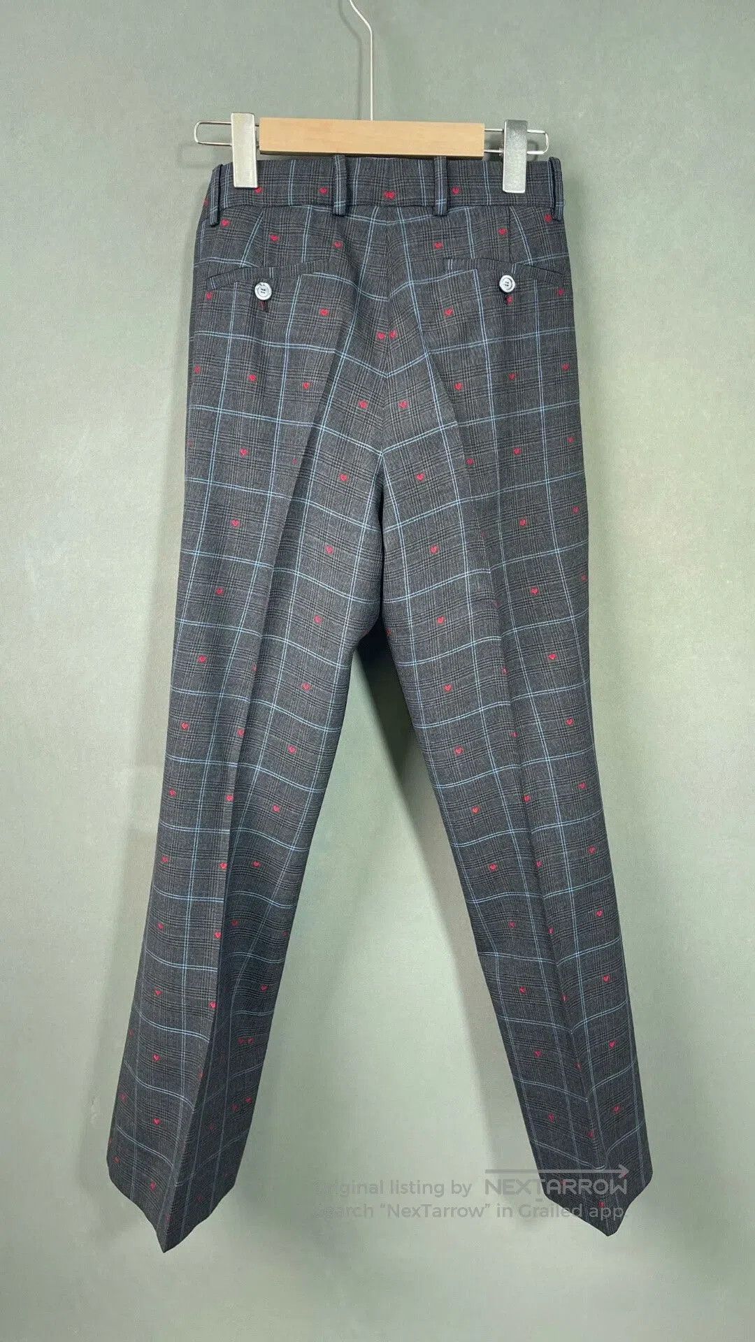 Gucci Gucci Gray Plaid Heart Embroidery Wool Suit. Size S / US 4 / IT 40 - 5 Thumbnail