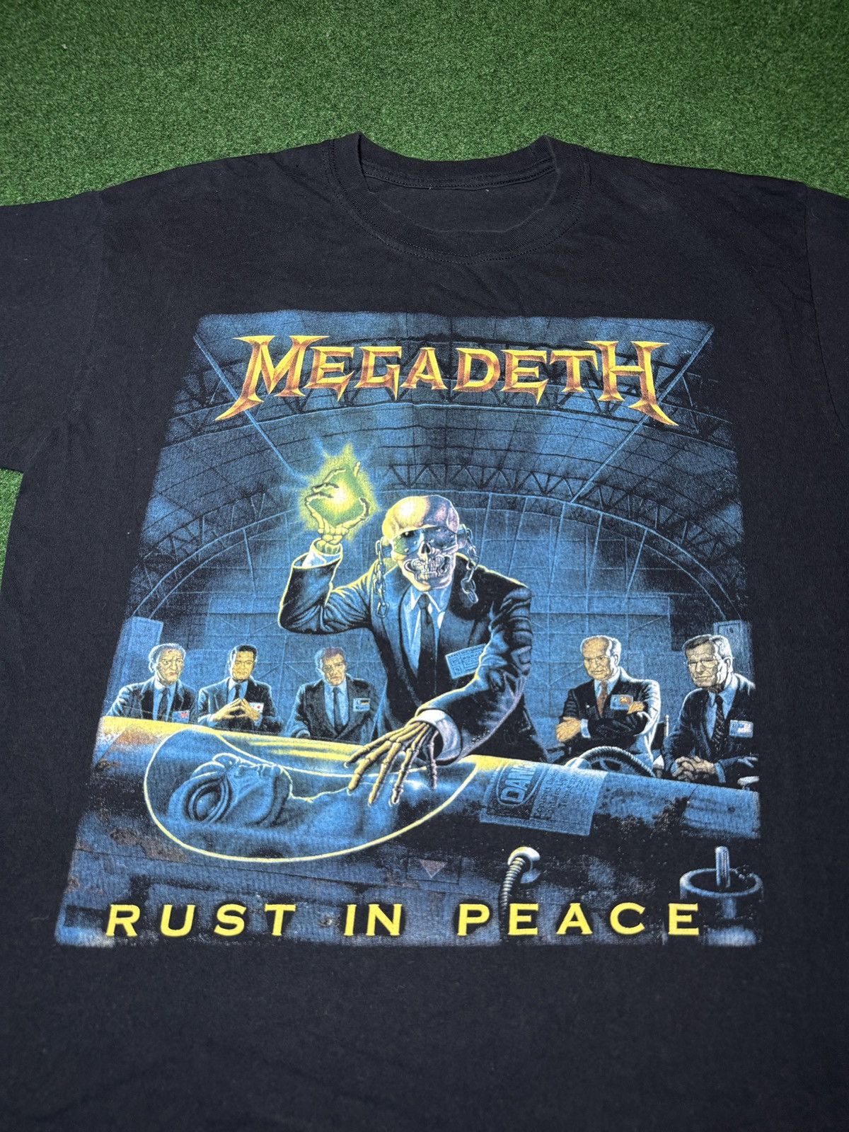 Band Tees × Vintage Vintage Y2K Megadeath Rust In Peace Grunge Band T Shirt Size US L / EU 52-54 / 3 - 2 Thumbnail