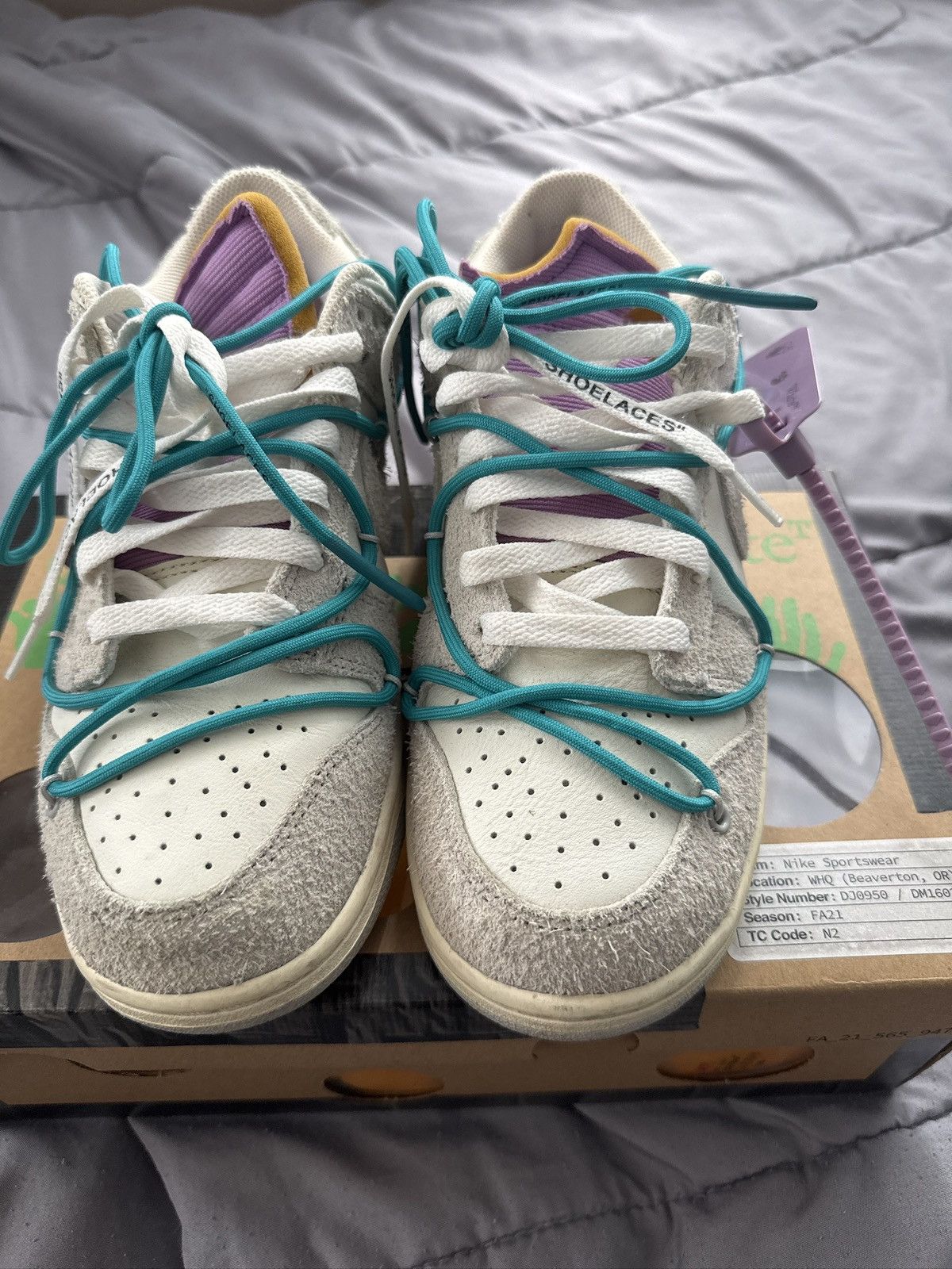 Nike × Off-White Nike Off White Dunk Low Lot 36 Size US 9 / EU 42 - 3 Thumbnail